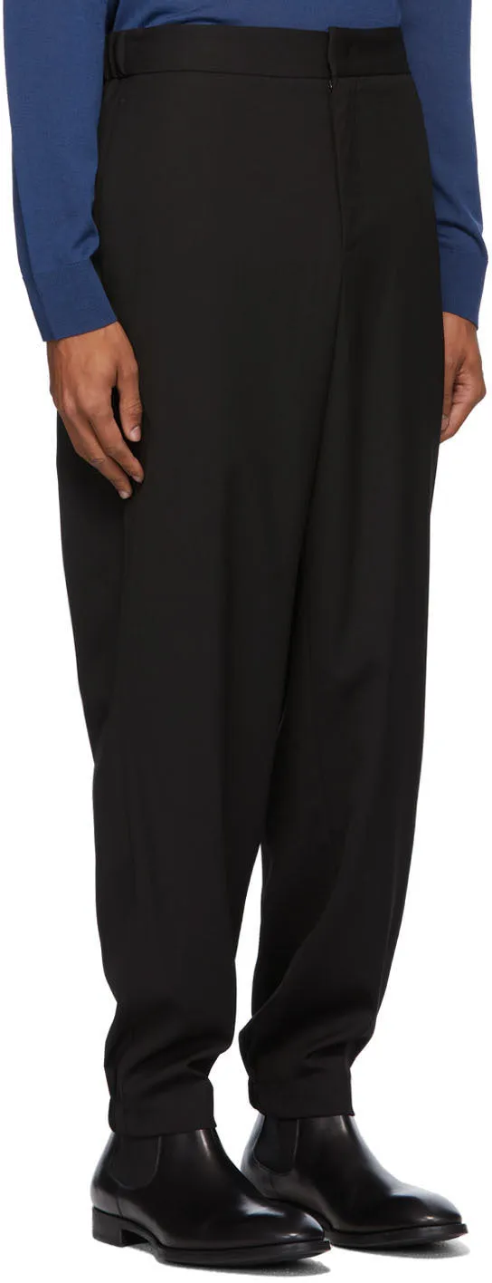Giorgio Armani Black Wool Twill Trousers