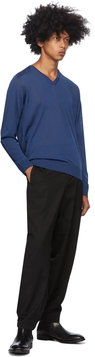 Giorgio Armani Black Wool Twill Trousers