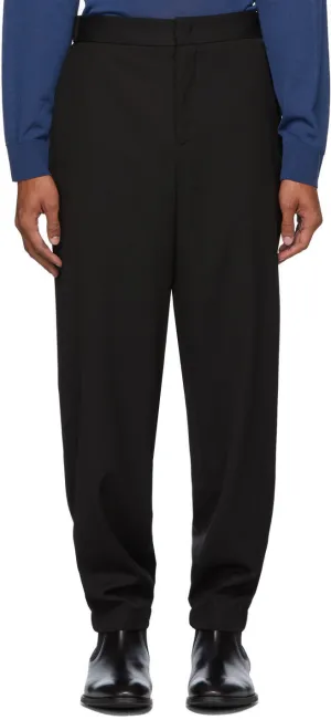 Giorgio Armani Black Wool Twill Trousers