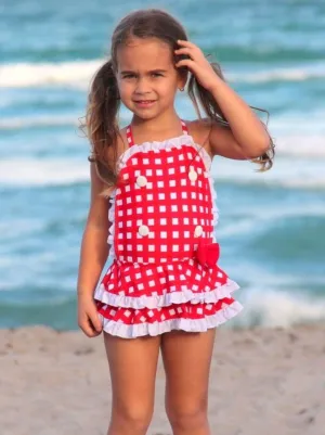Girls Beach Mode One Piece Swimsuit