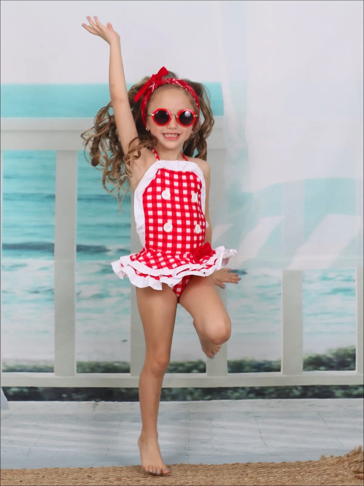 Girls Beach Mode One Piece Swimsuit