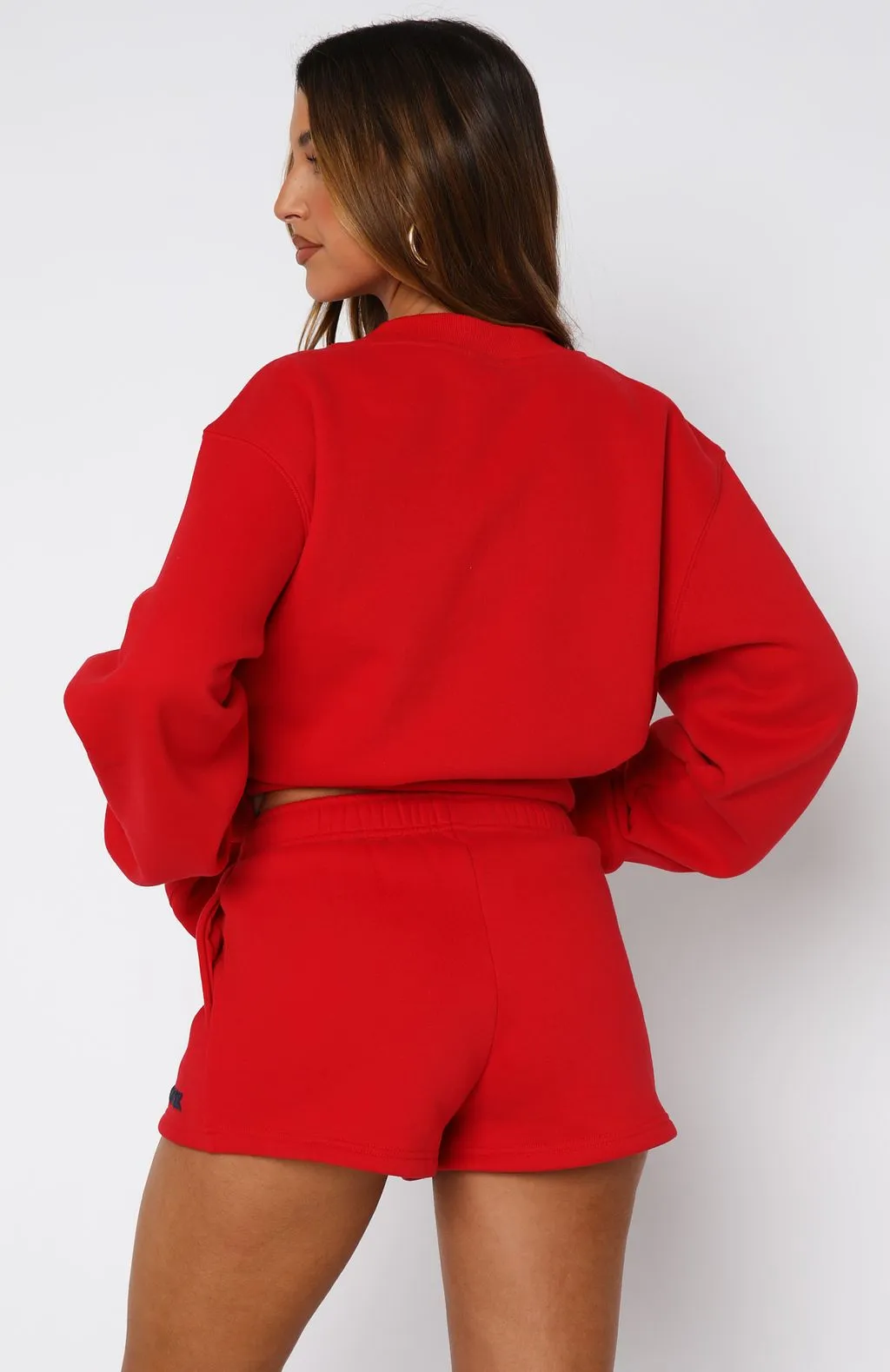 Give It A Try Lounge Shorts Red Relaxed casual fit Hooded Knit Variation