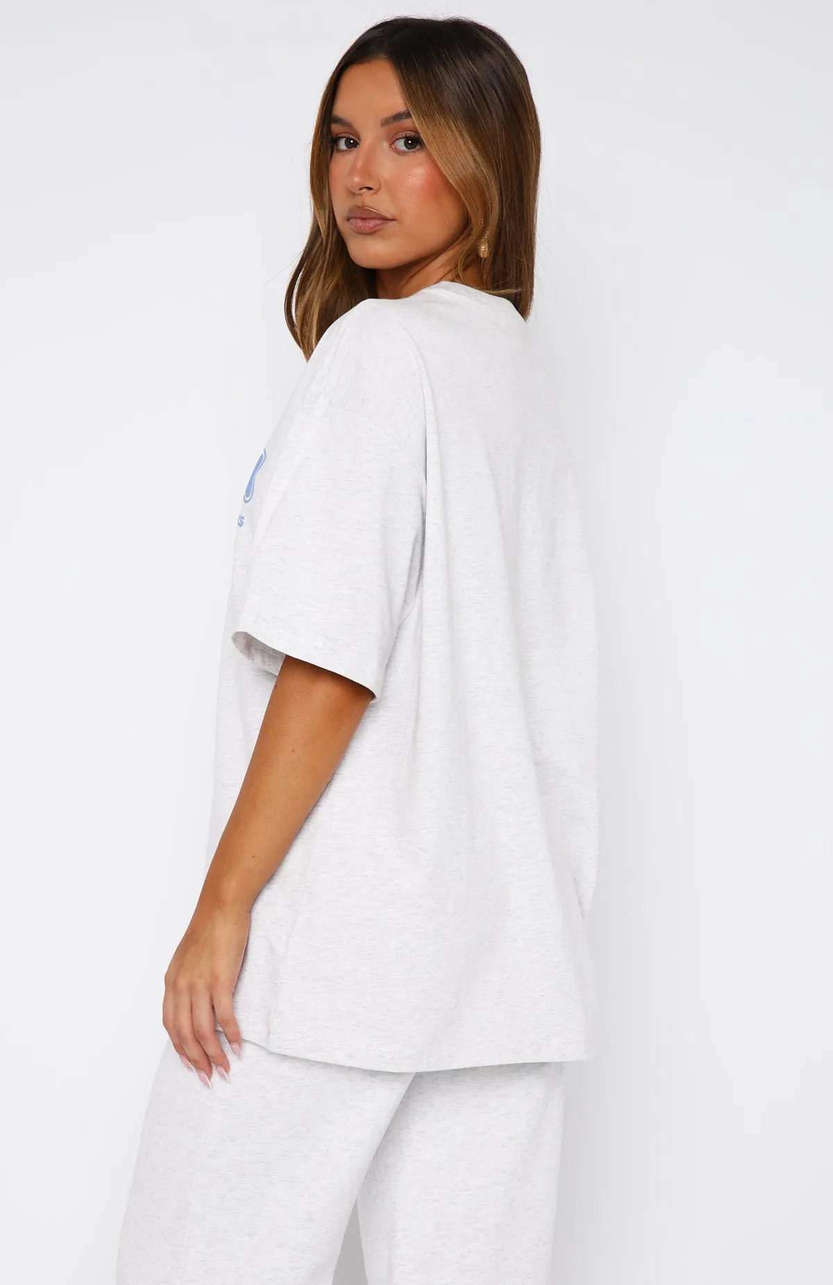 Colorfast Dye Method Stretchable Blend Give It A Try Oversized Tee Grey Marle