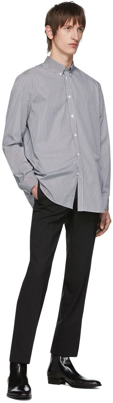 Givenchy Black Tape Detail Formal Trousers