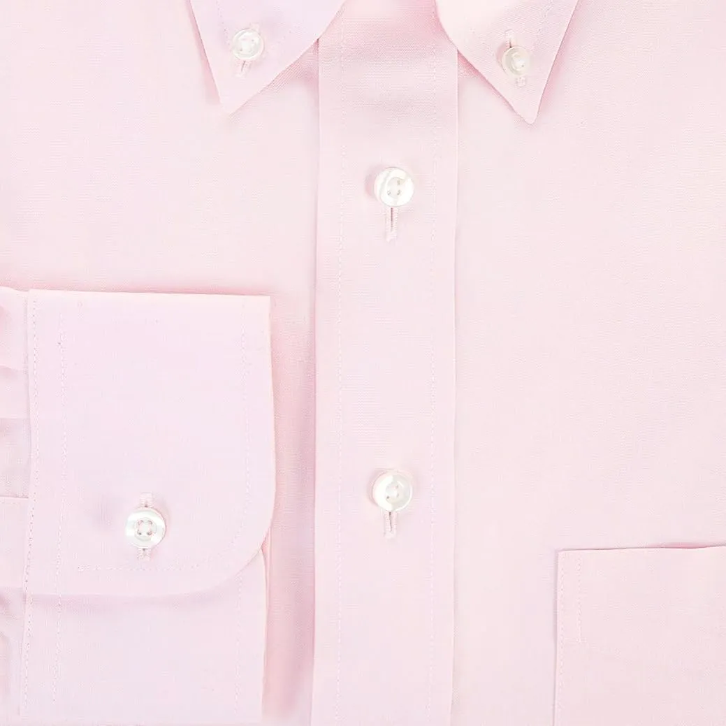 Gold Label Men's Non-Iron Wrinkle-Resistant Long Sleeve Dress Shirt with Button-Down Collar, Regular Sizes