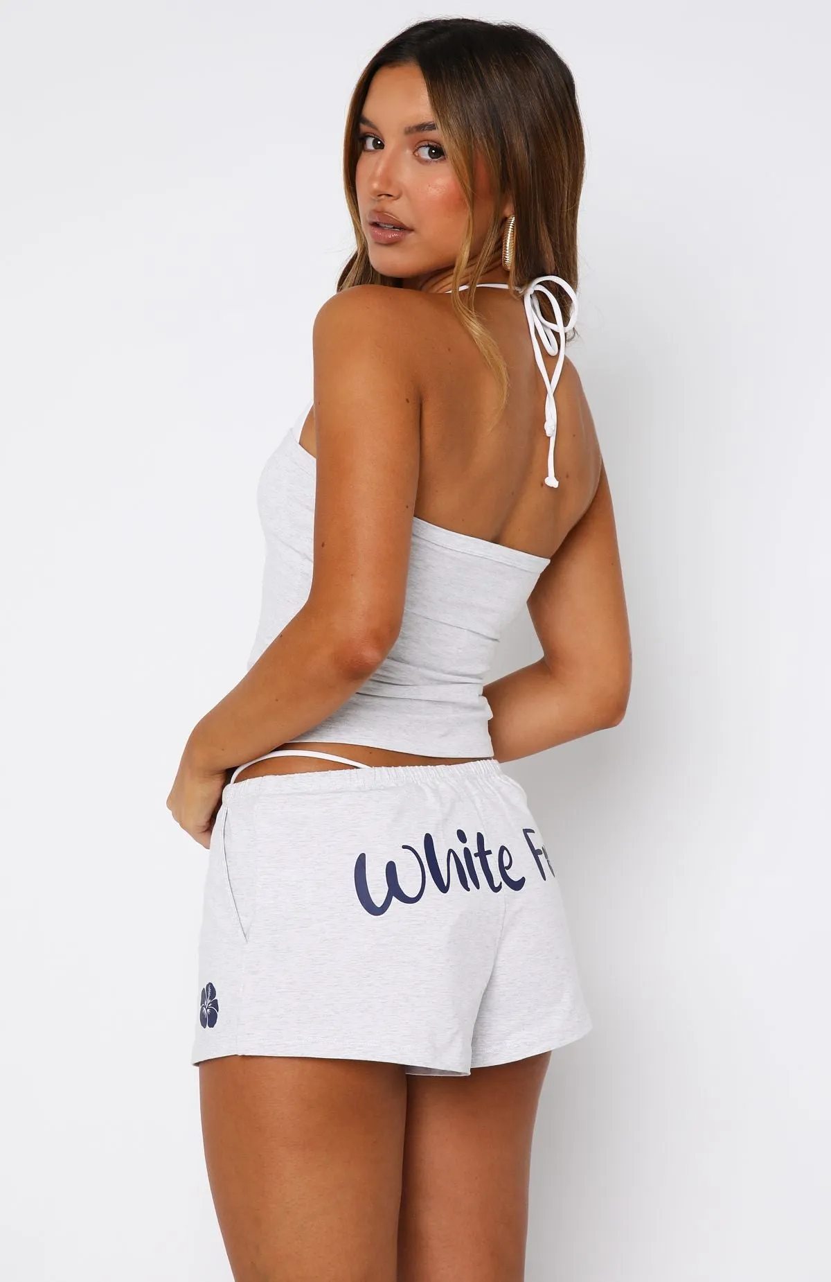 Antibacterial Game Day Buy Your Own Flowers Relaxed Shorts Grey Marle