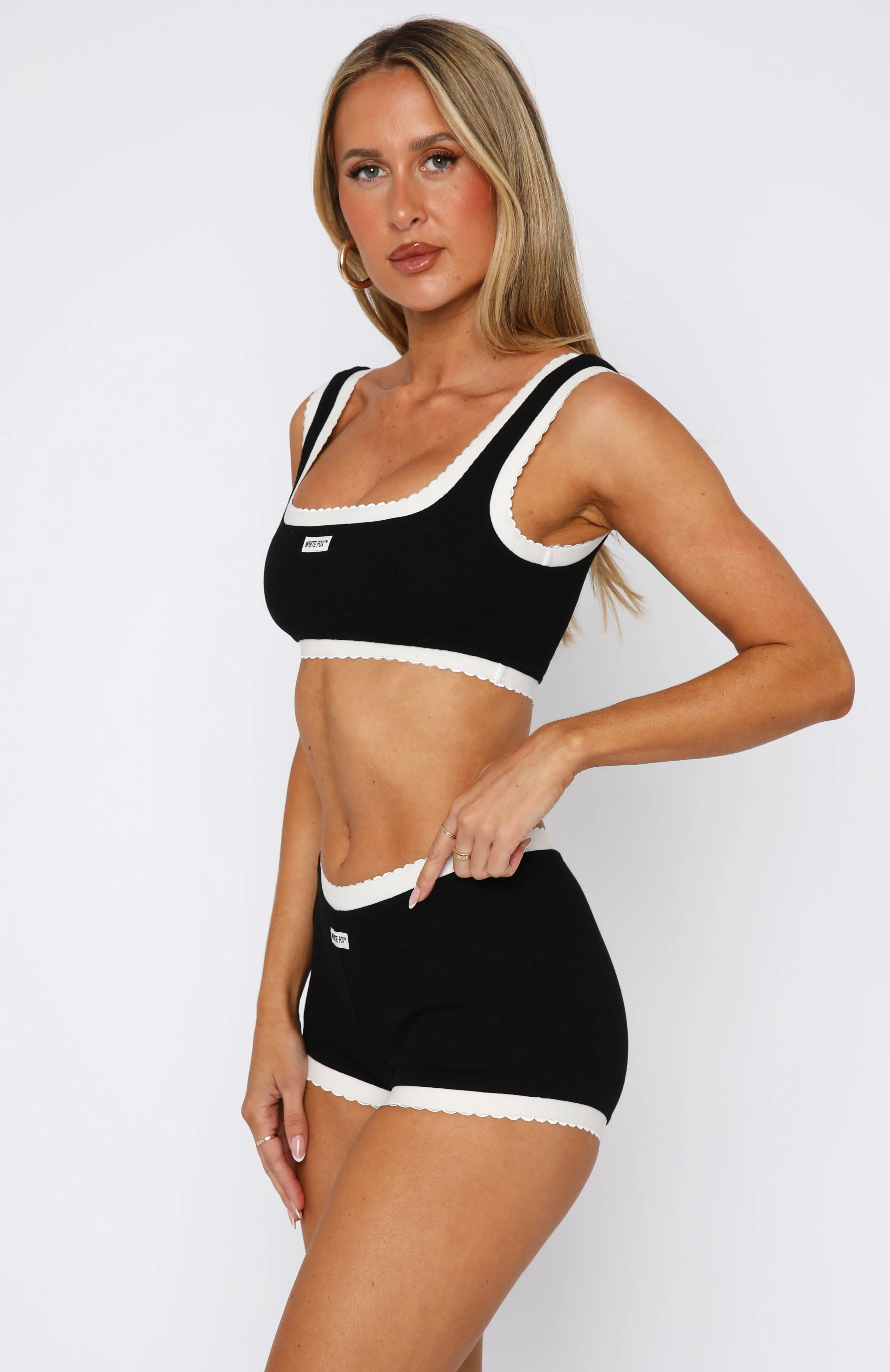 Got Carried Away Booty Shorts Black equestrian wear