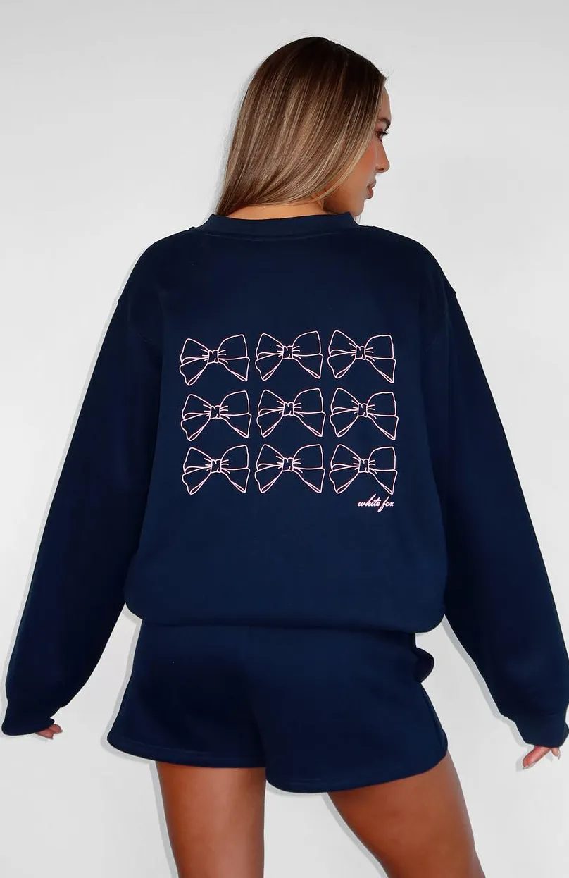 Got What You Need Oversized Sweater Dark Navy Spandex Integration