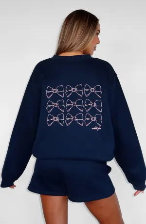 Got What You Need Oversized Sweater Dark Navy Spandex Integration