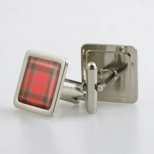 Grant Weathered Tartan Cufflinks - Choose Your Shape