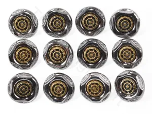 Gray Gold Wheel Acrylic Coat Buttons