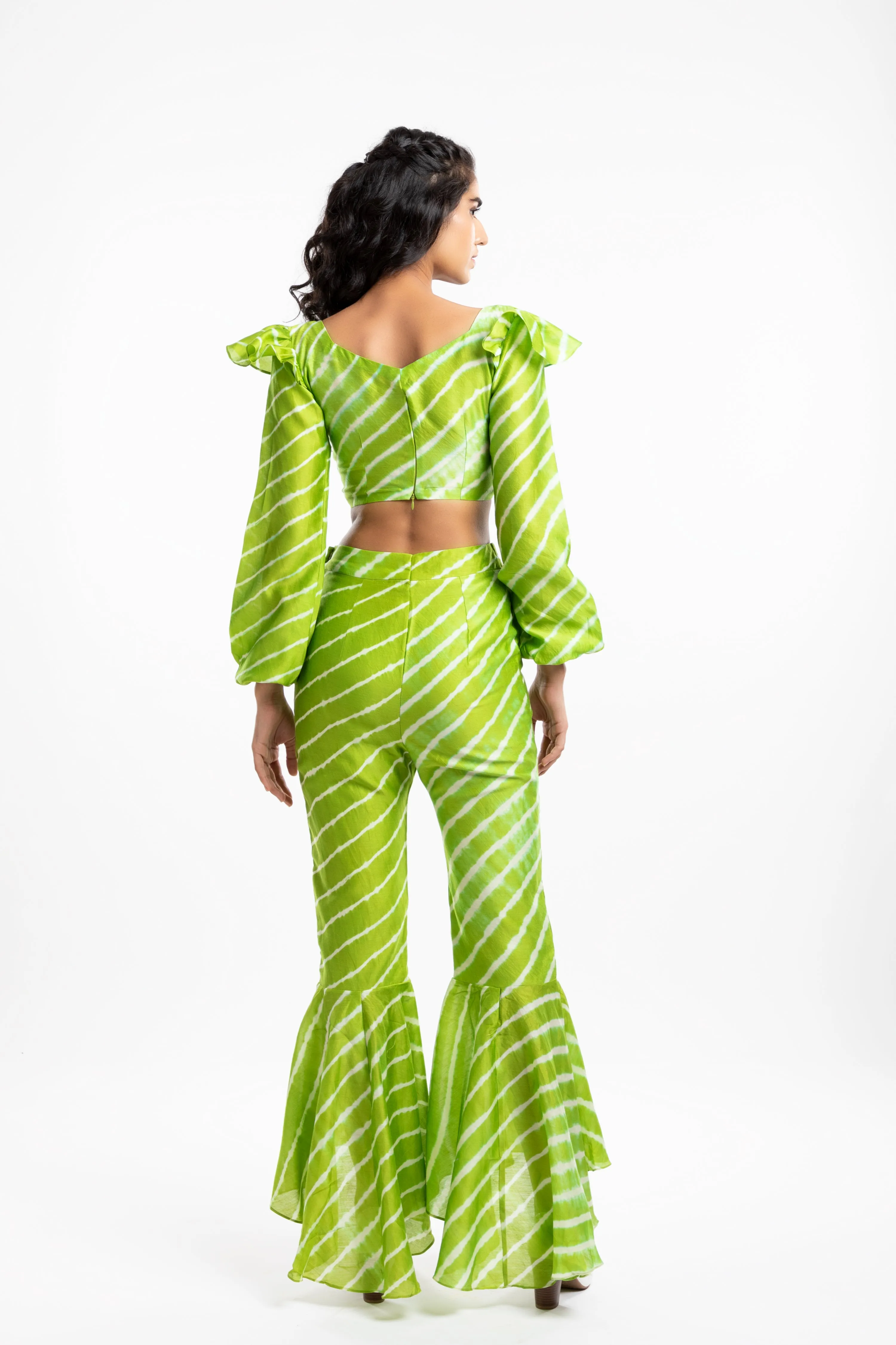 Green Box Pleated Trousers