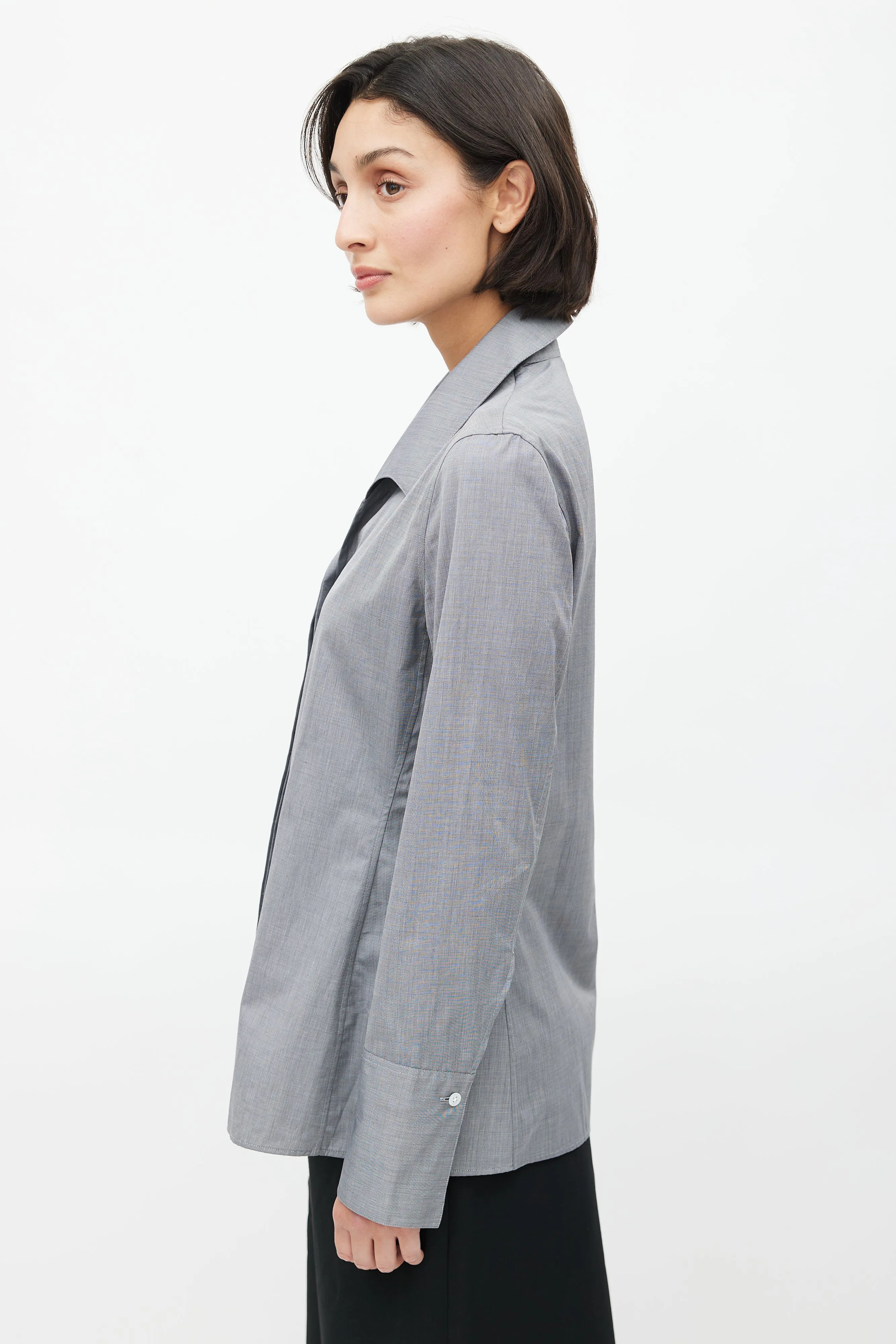 Grey French Cuff Shirt