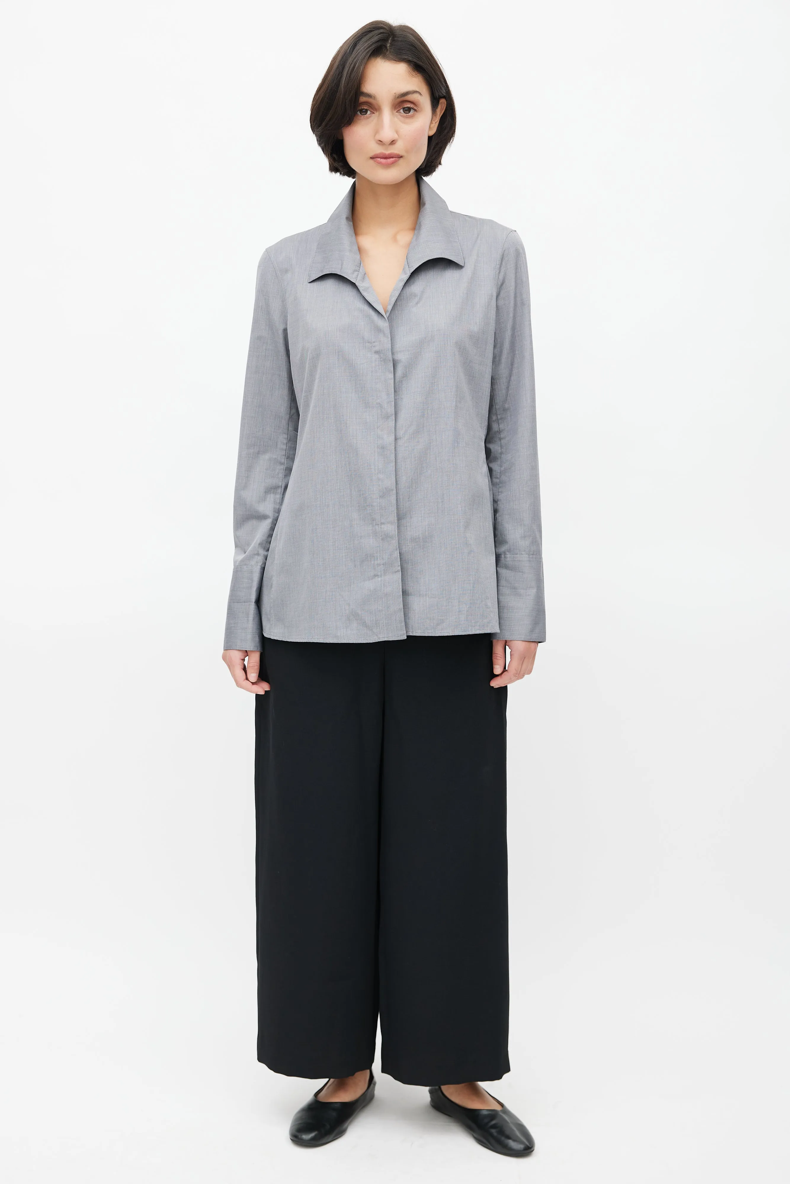 Grey French Cuff Shirt