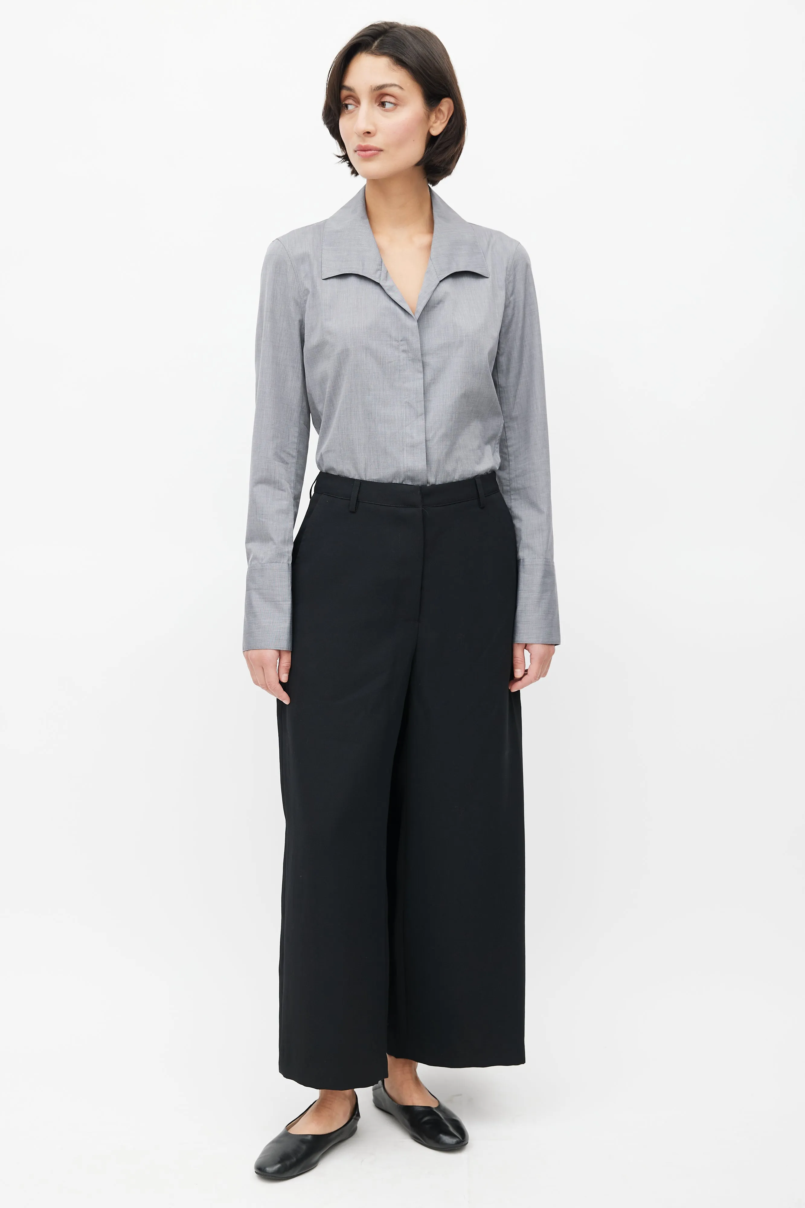 Grey French Cuff Shirt