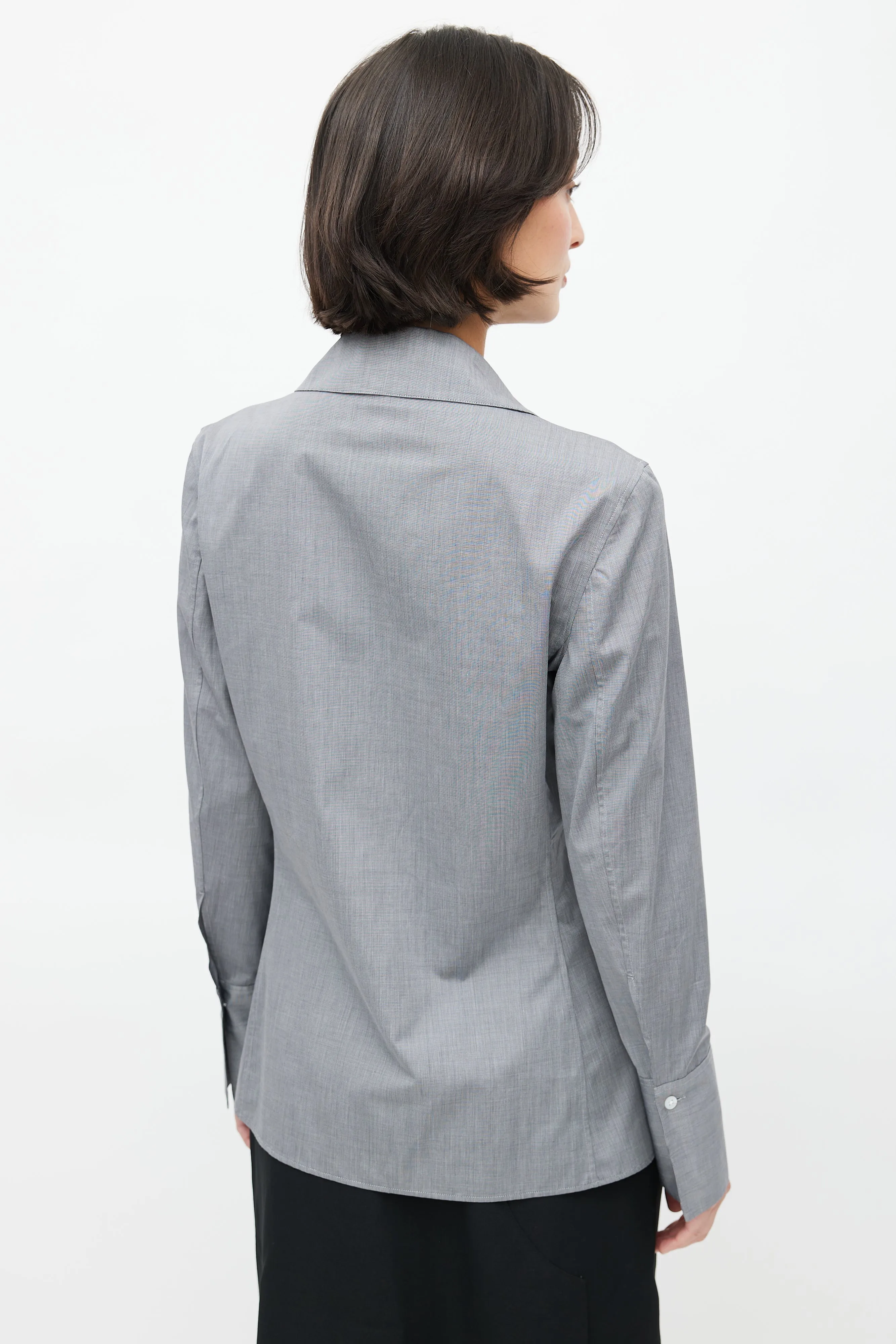 Grey French Cuff Shirt
