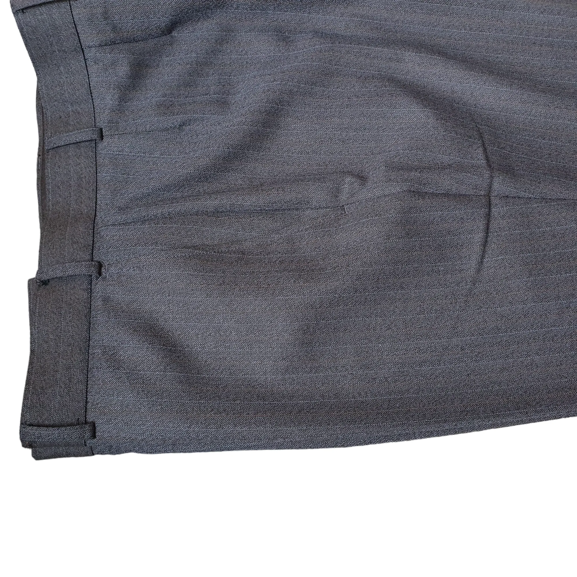 Grey Pinstripe Suit 2 Piece Single Breasted Chest 40" 50% Wool Preloved Brook Taverner Reid & Taylor