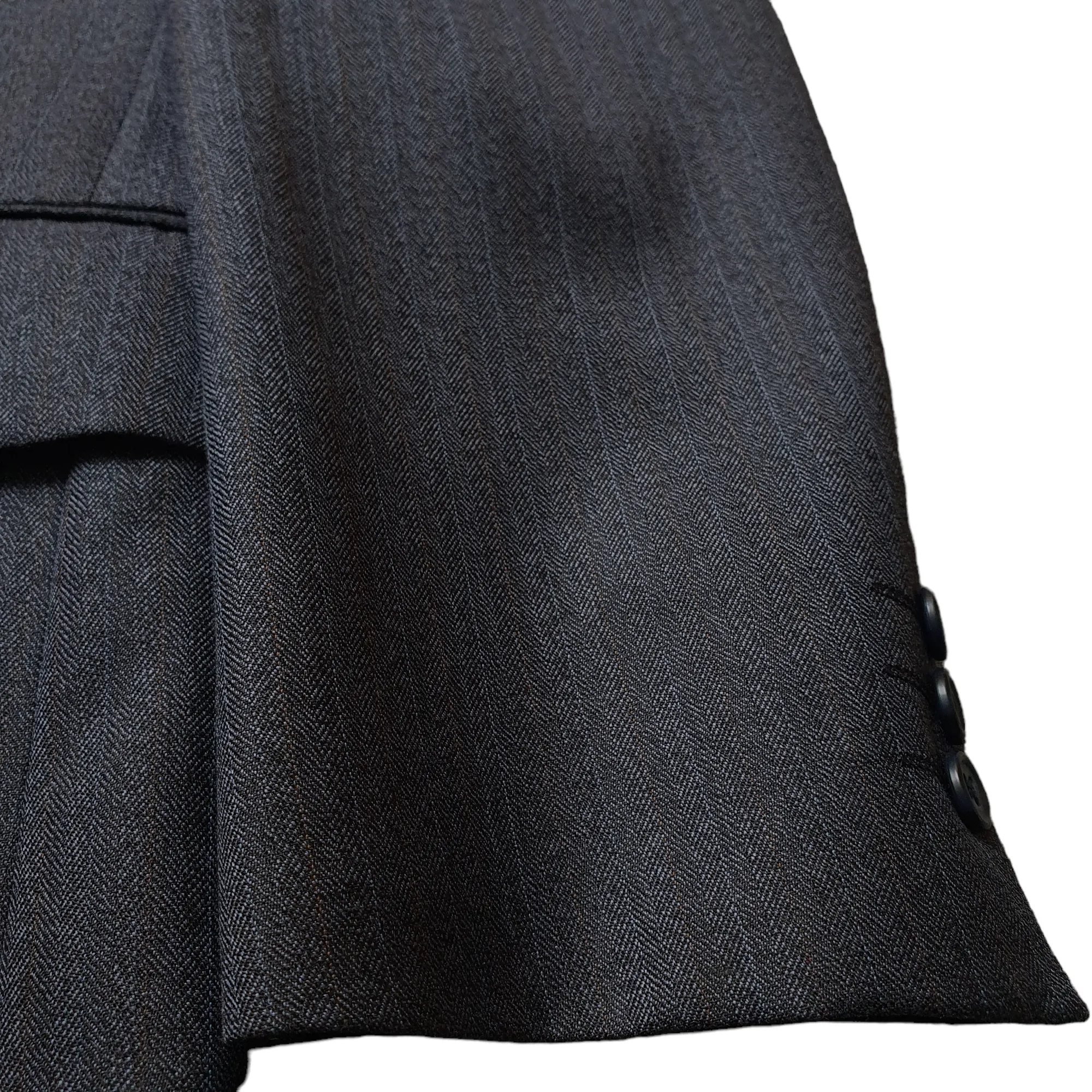 Grey Pinstripe Suit 2 Piece Single Breasted Chest 40" 50% Wool Preloved Brook Taverner Reid & Taylor