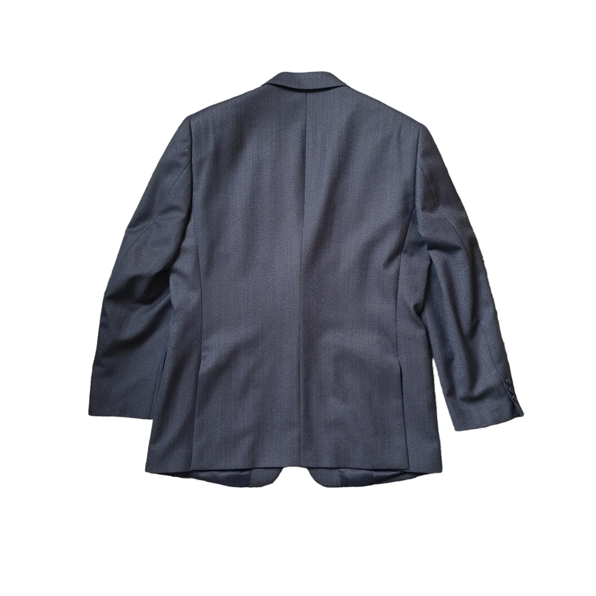Grey Pinstripe Suit 2 Piece Single Breasted Chest 40" 50% Wool Preloved Brook Taverner Reid & Taylor