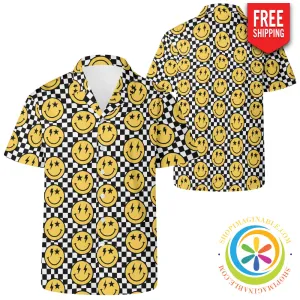 Groovy Happy Face Hawaiian Casual Shirt