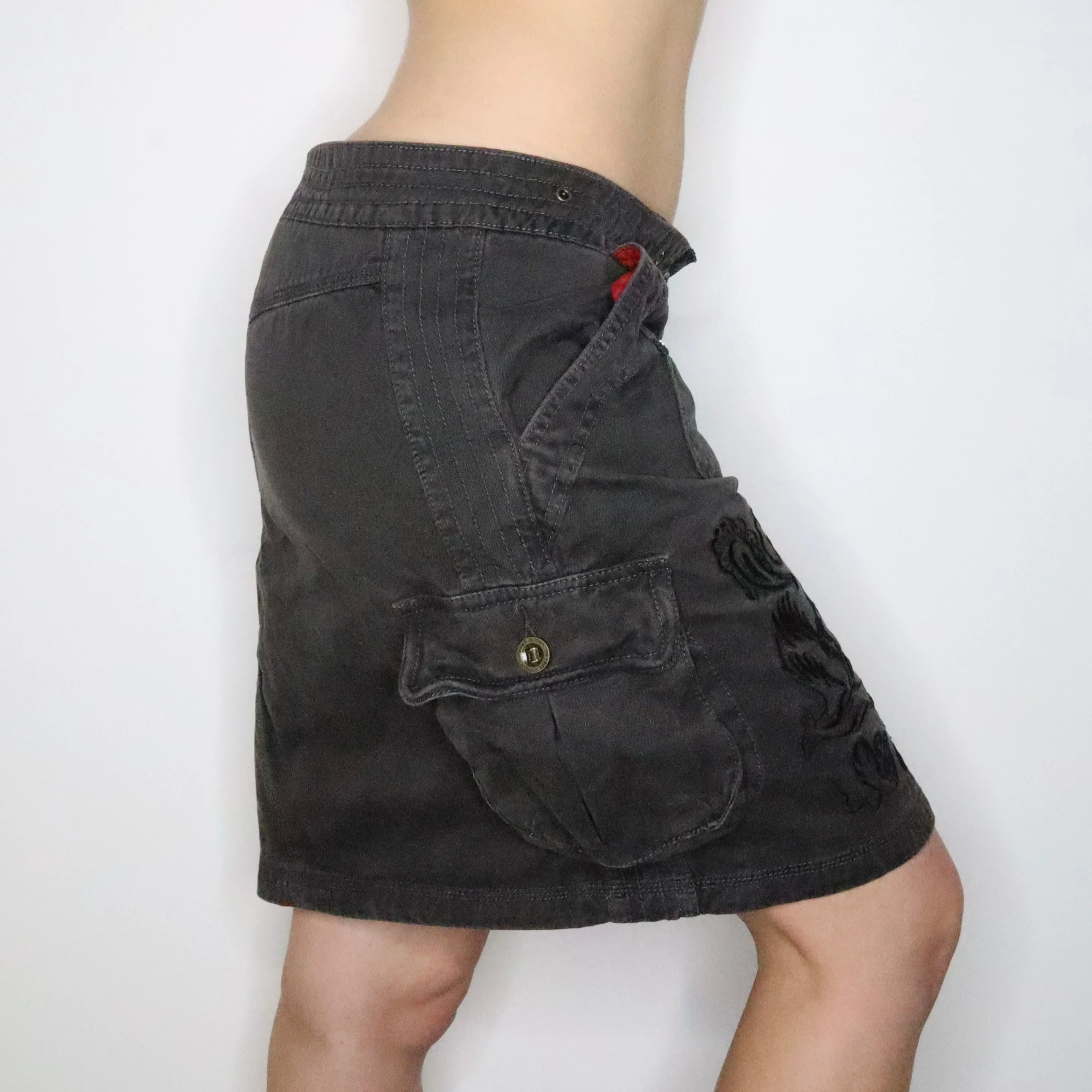 Grunge Cargo Midi Skirt (Medium) 