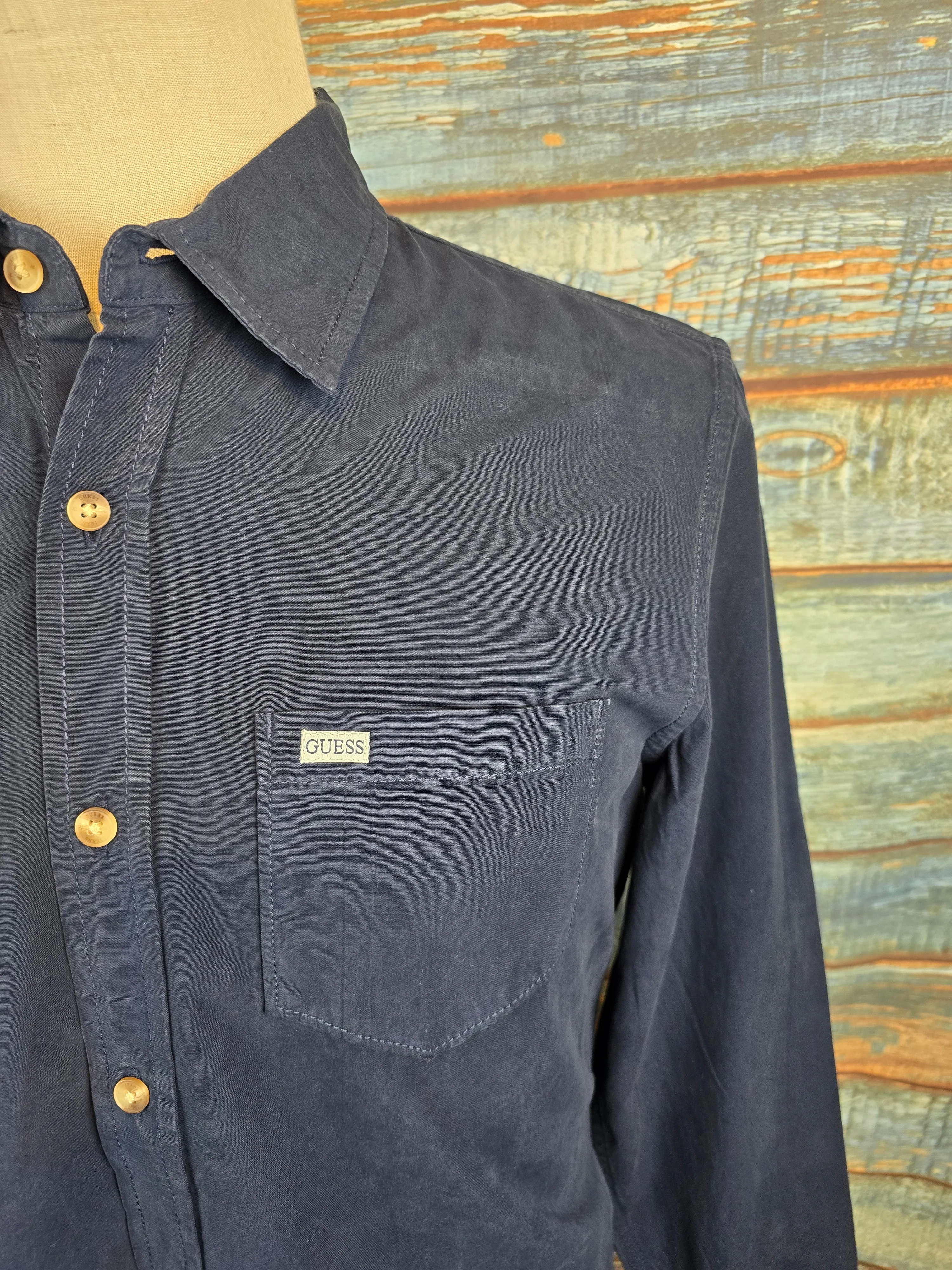 Guess Slim fit Cotton pocket shirts