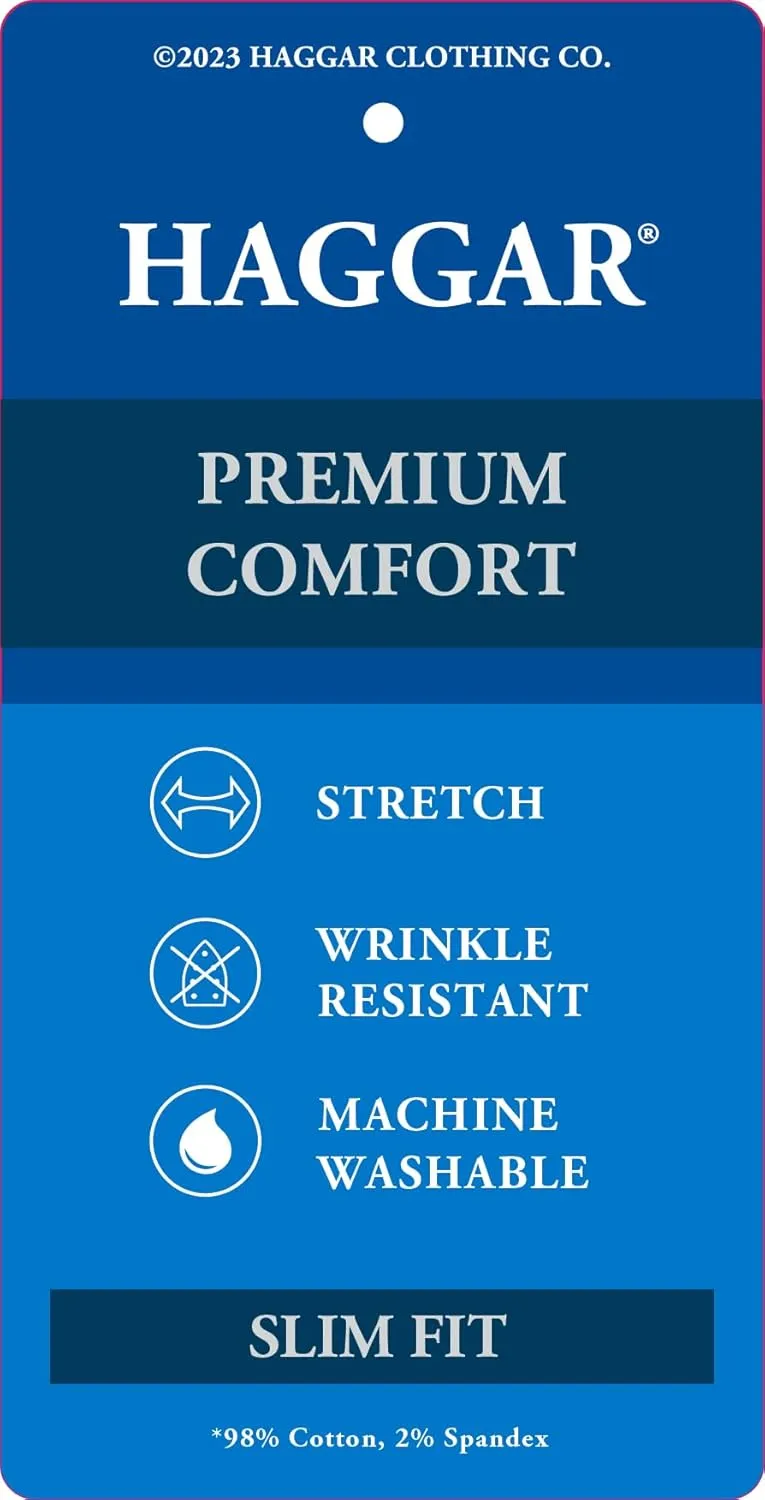 Haggar Premium Comfort Slim Fit Men's Button Down Dress Shirt