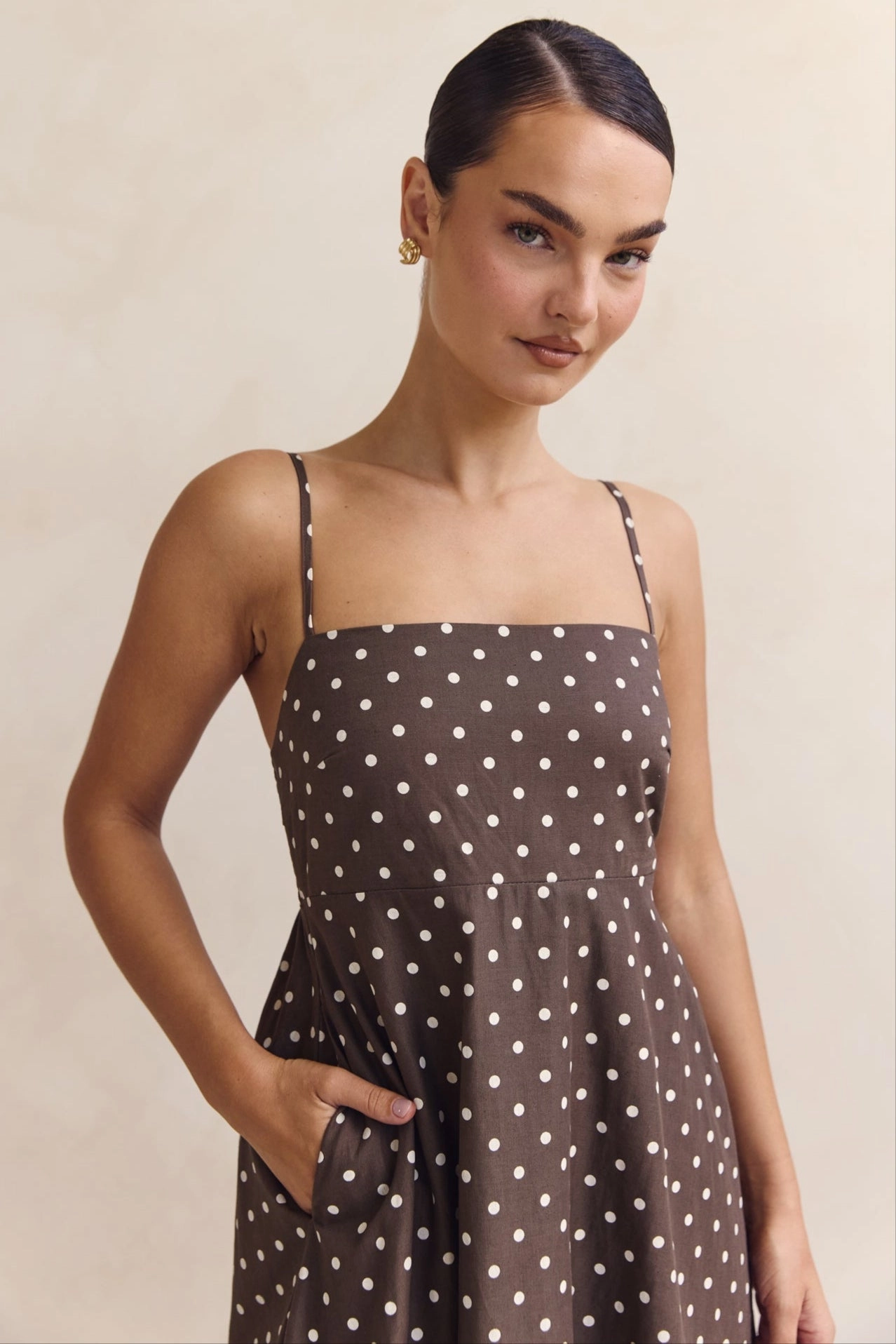 Sustainable-Lining Hallie Maxi Dress (Chocolate)