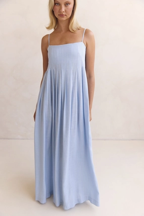Haven Maxi Dress (Blue) Fashionable Style