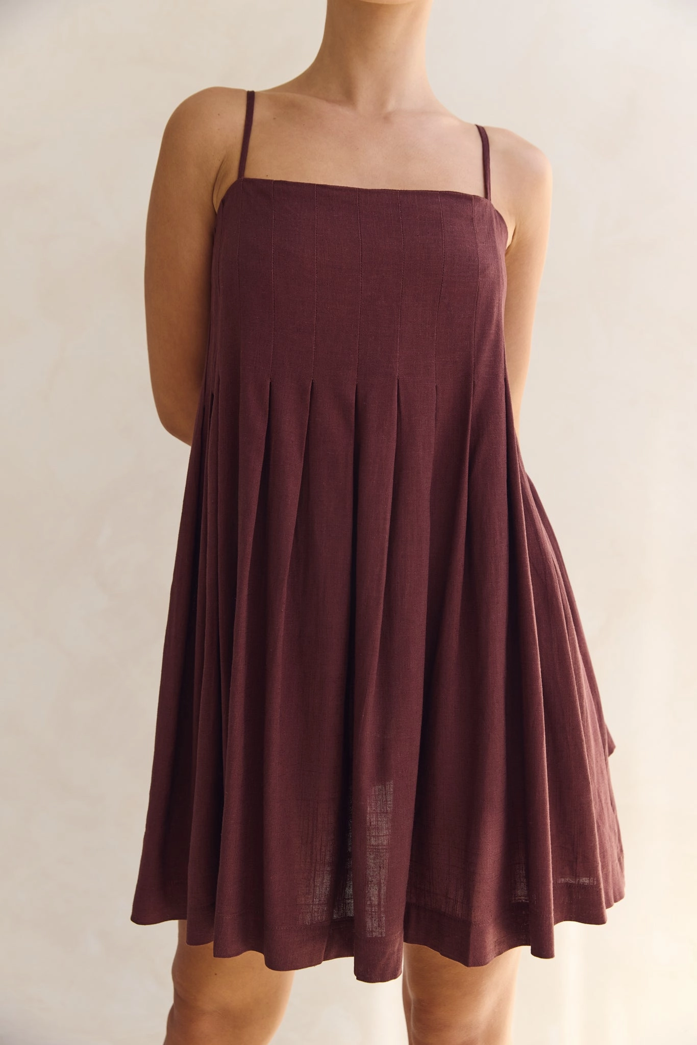 Haven Mini Dress (Chestnut) Relaxed Design