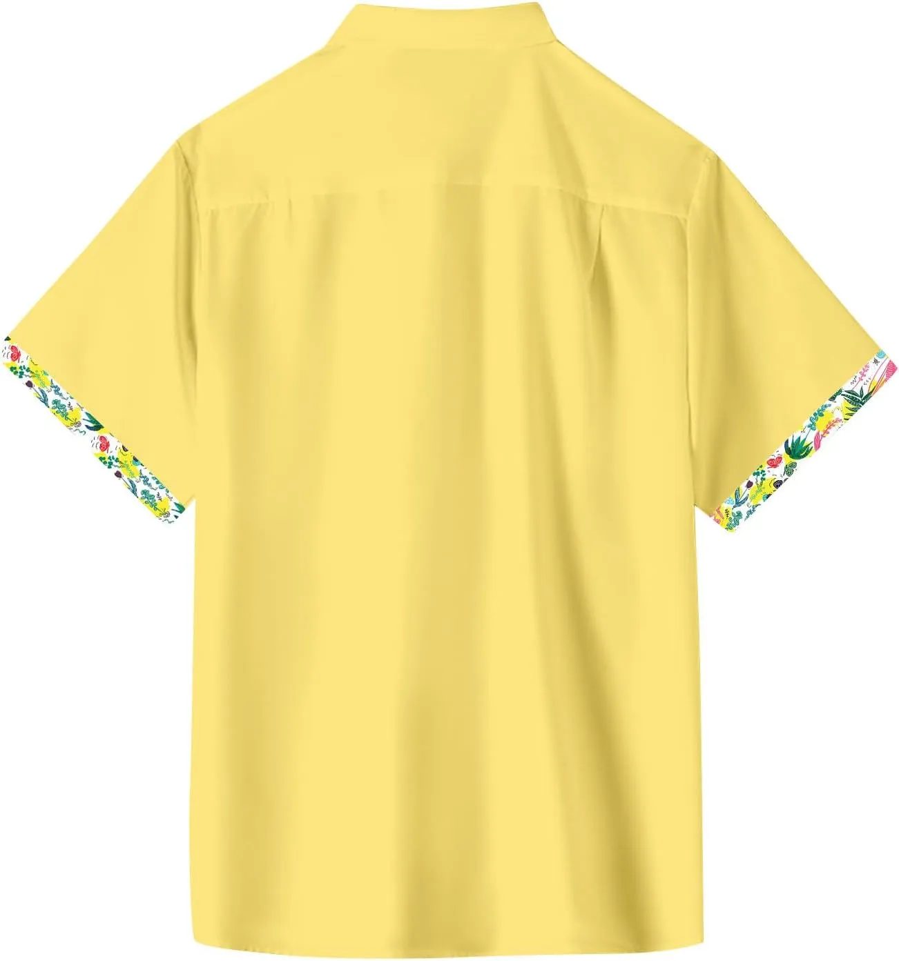 Hawaiian Shirt for Men Button Down Short Sleeve Blouse Stretch V Neck Blouses Summer Beach Aloha Shirts with Pocket