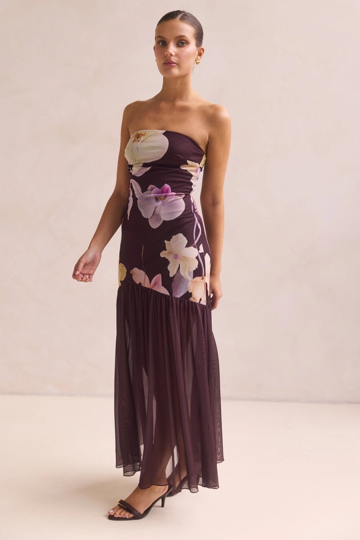 Hazel Maxi Dress (Chocolate) Relaxed Finish