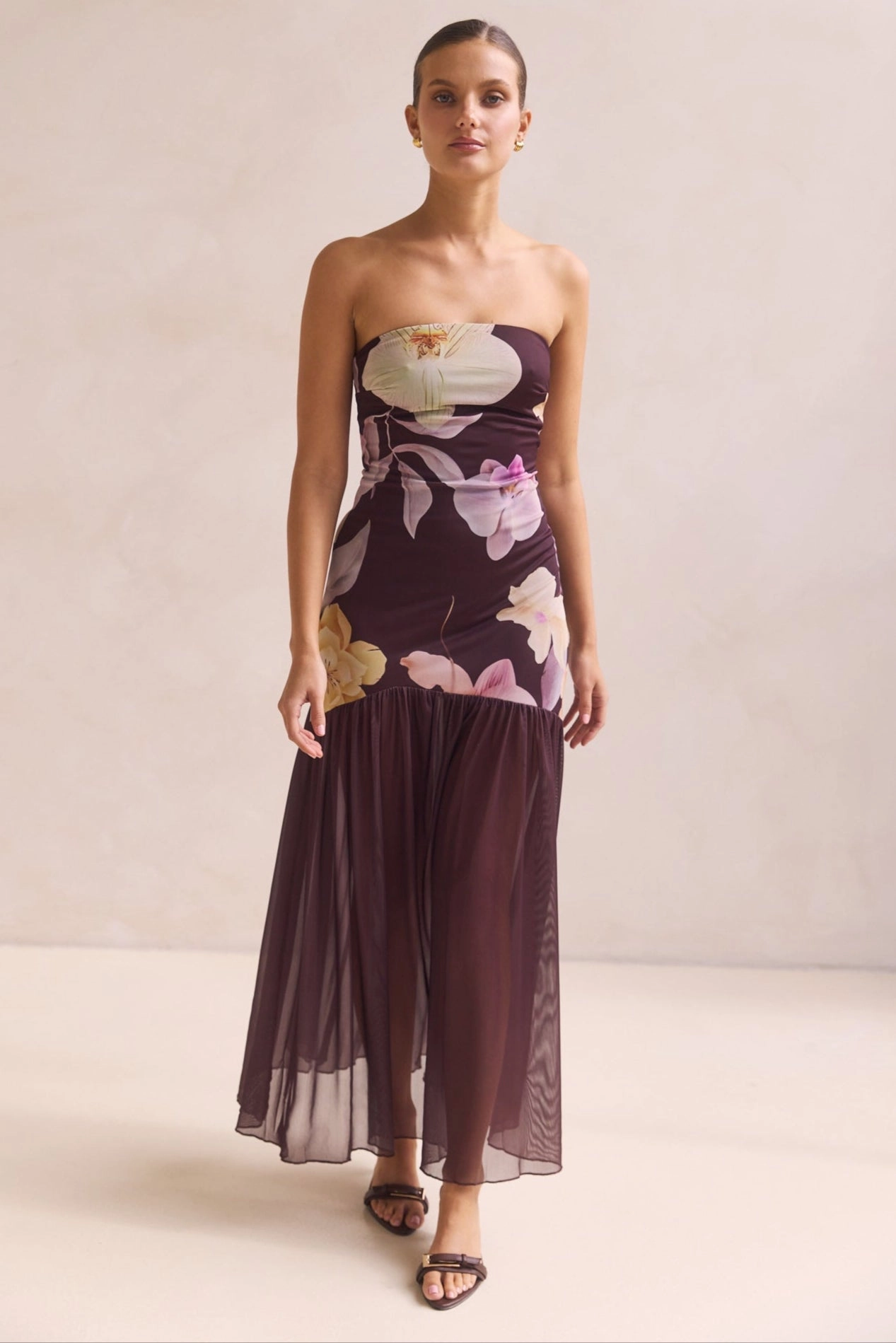 Sleek Motion Comfortable Wear Hazel Maxi Dress (Chocolate)