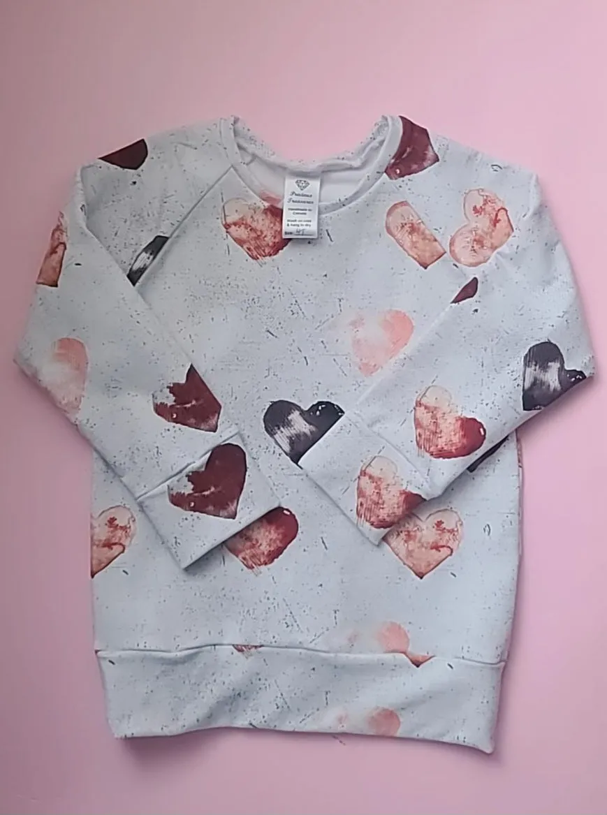 Heart crew sweater