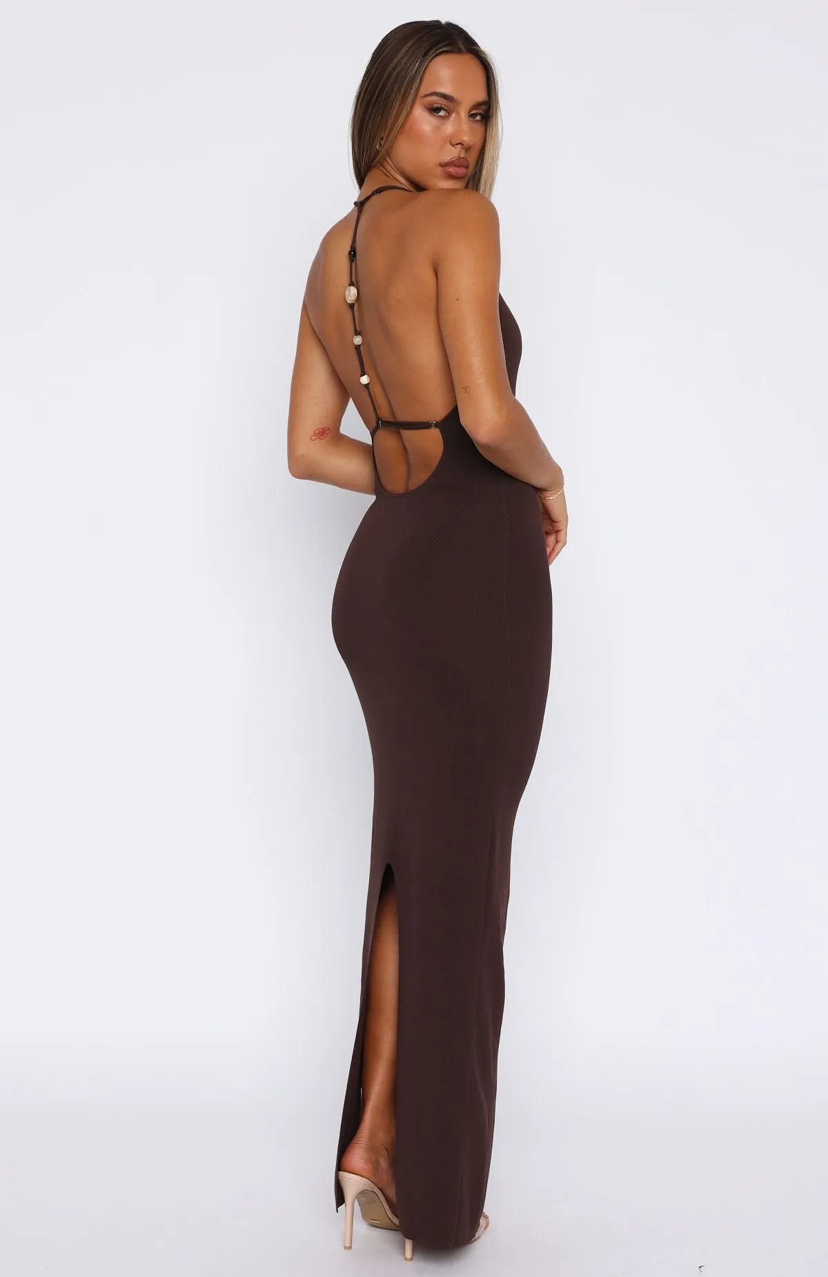 Architectural Tailoring Don't Need Permission Maxi Dress Chocolate
