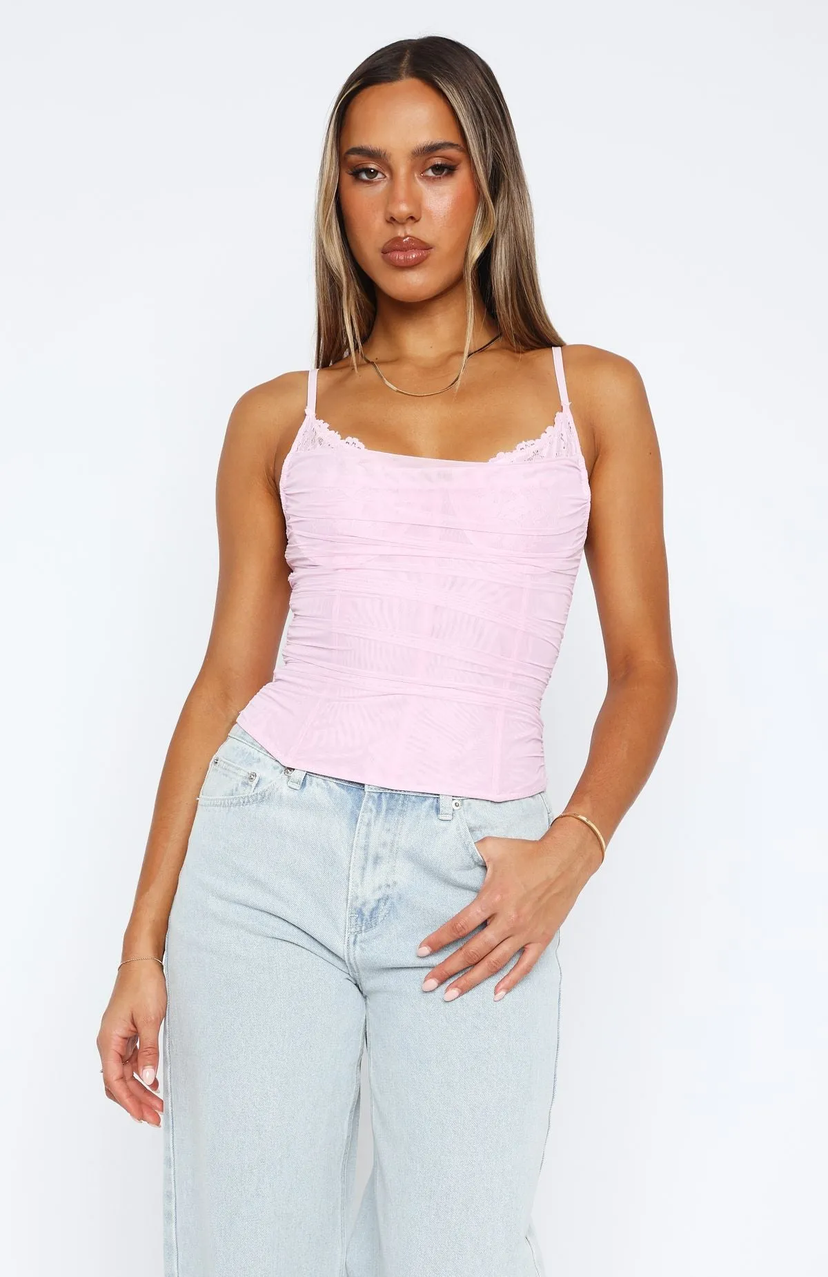 ReinforcedShoulderConstruction Heavenly Image Bustier Candy Pink