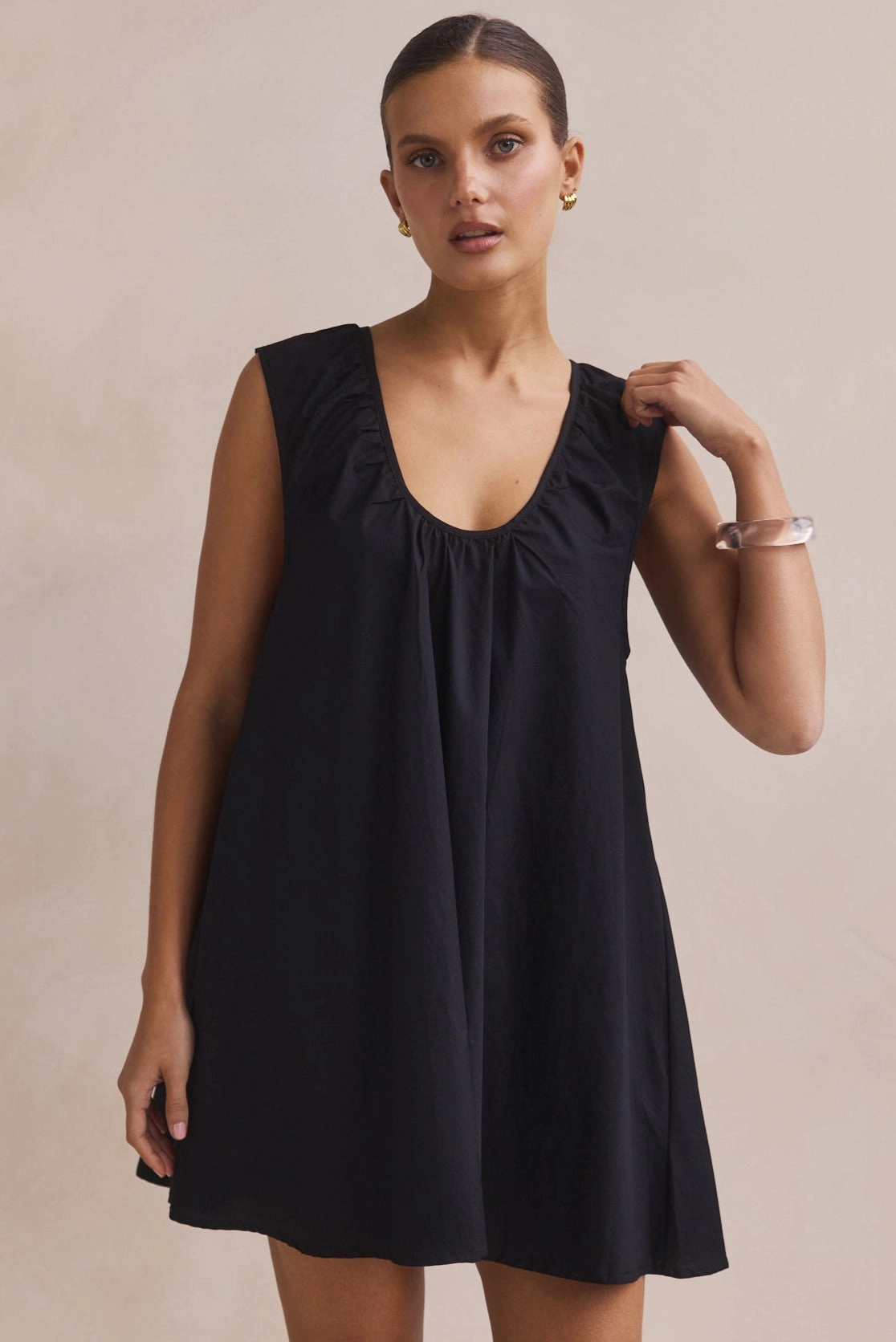 Versatile Edge Helena Mini Dress (Black)