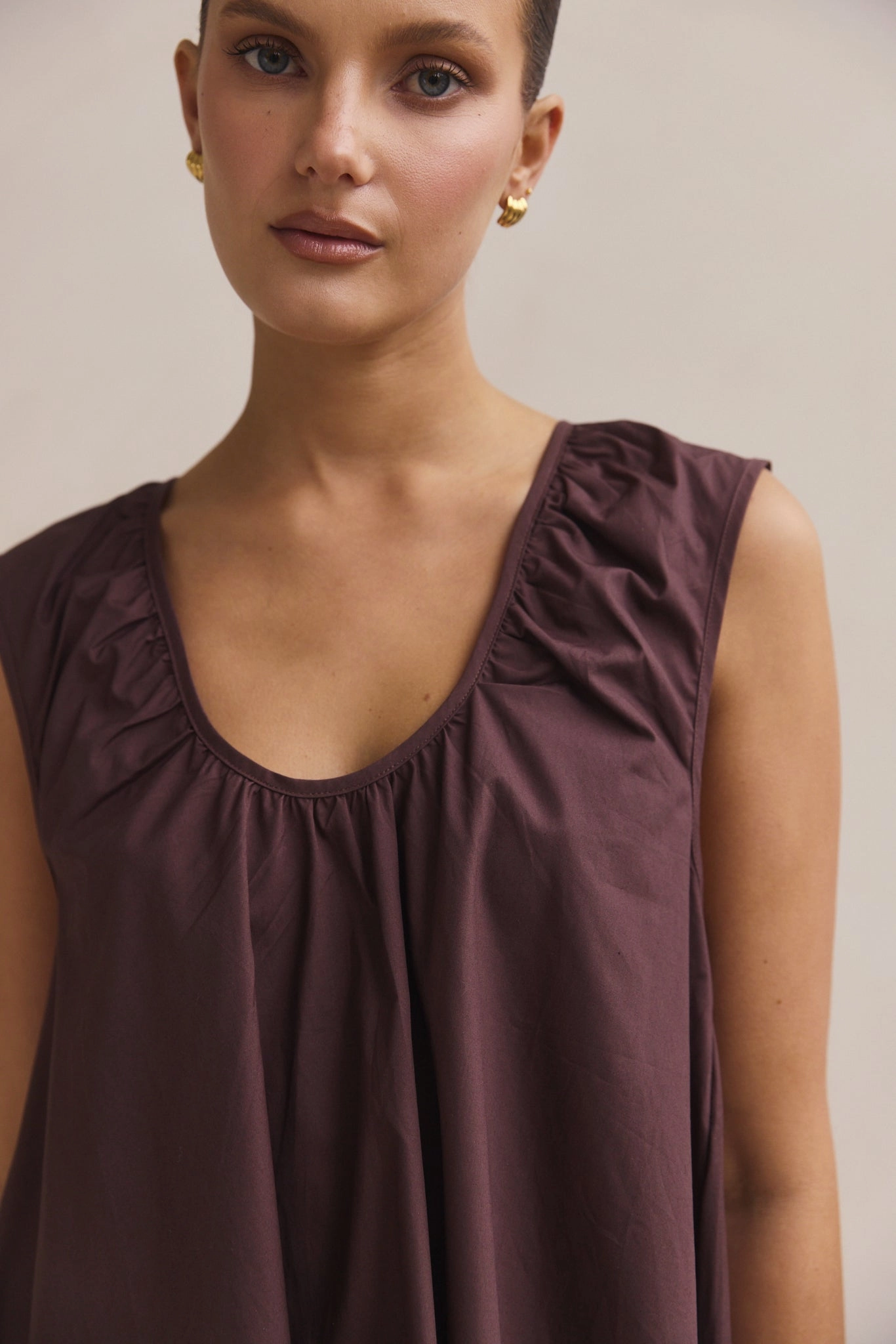 Helena Mini Dress (Chocolate) Casual day-to-night piece Light Motion