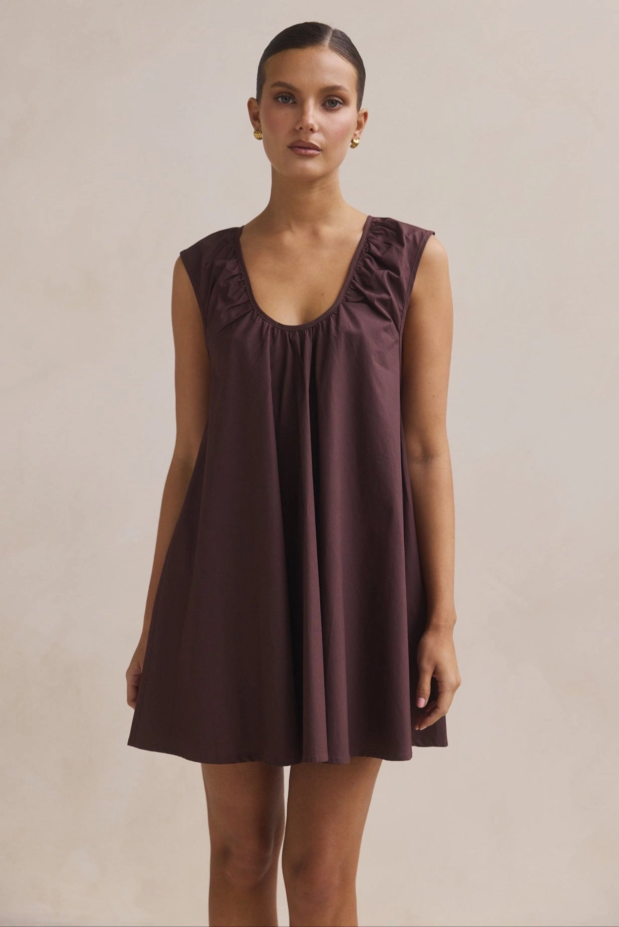 Guest Shine Body Harmony Helena Mini Dress (Chocolate)