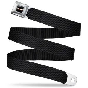 HEMI POWERED Logo Full Color Black/Orange/White/Gray -  Seatbelt Belt - Black Webbing