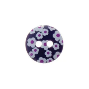Hemline Floral Buttons Size 13 mm Pack of 6
