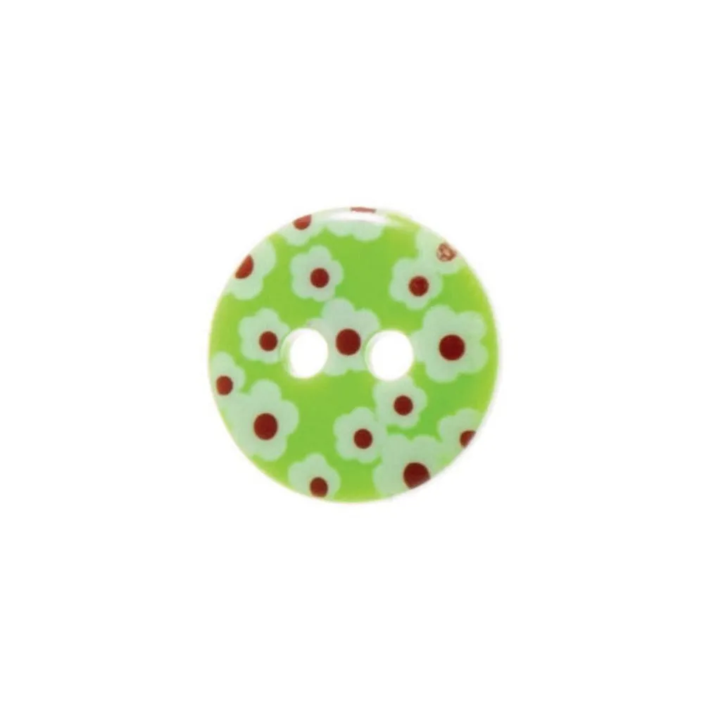 Hemline Floral Buttons Size 13 mm Pack of 6
