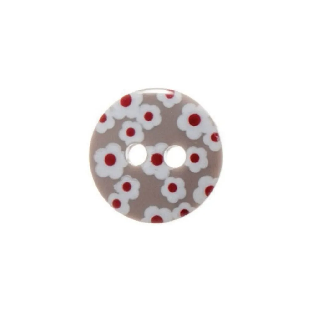 Hemline Floral Buttons Size 13 mm Pack of 6