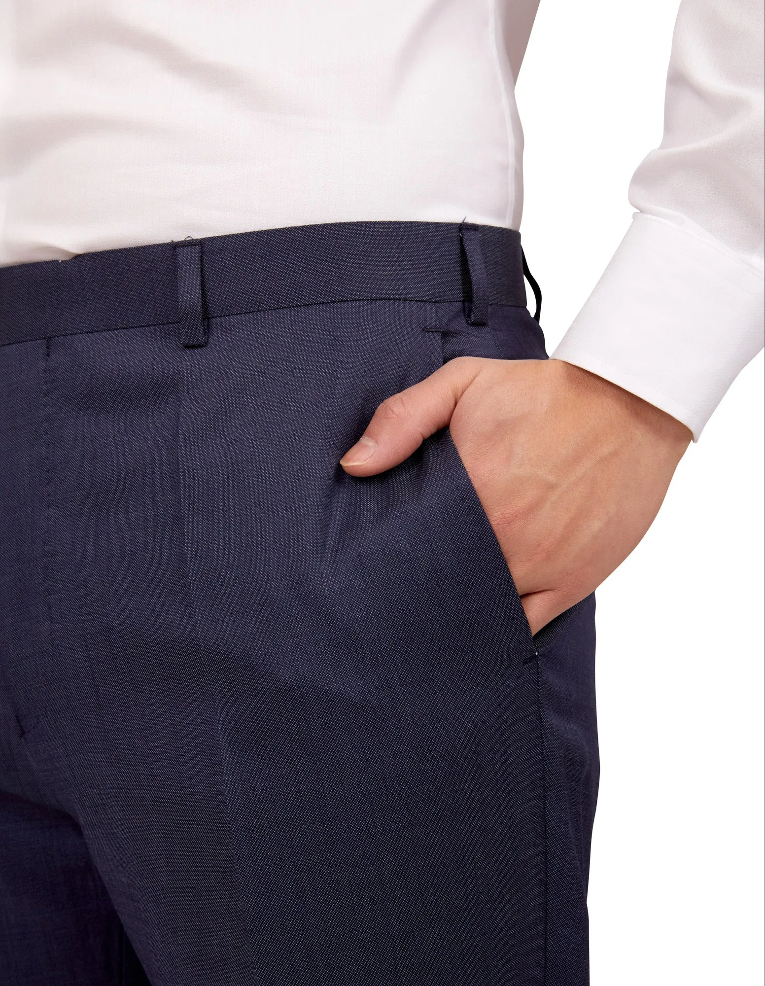 HENRY SARTORIAL Wool Trousers BLUE REG