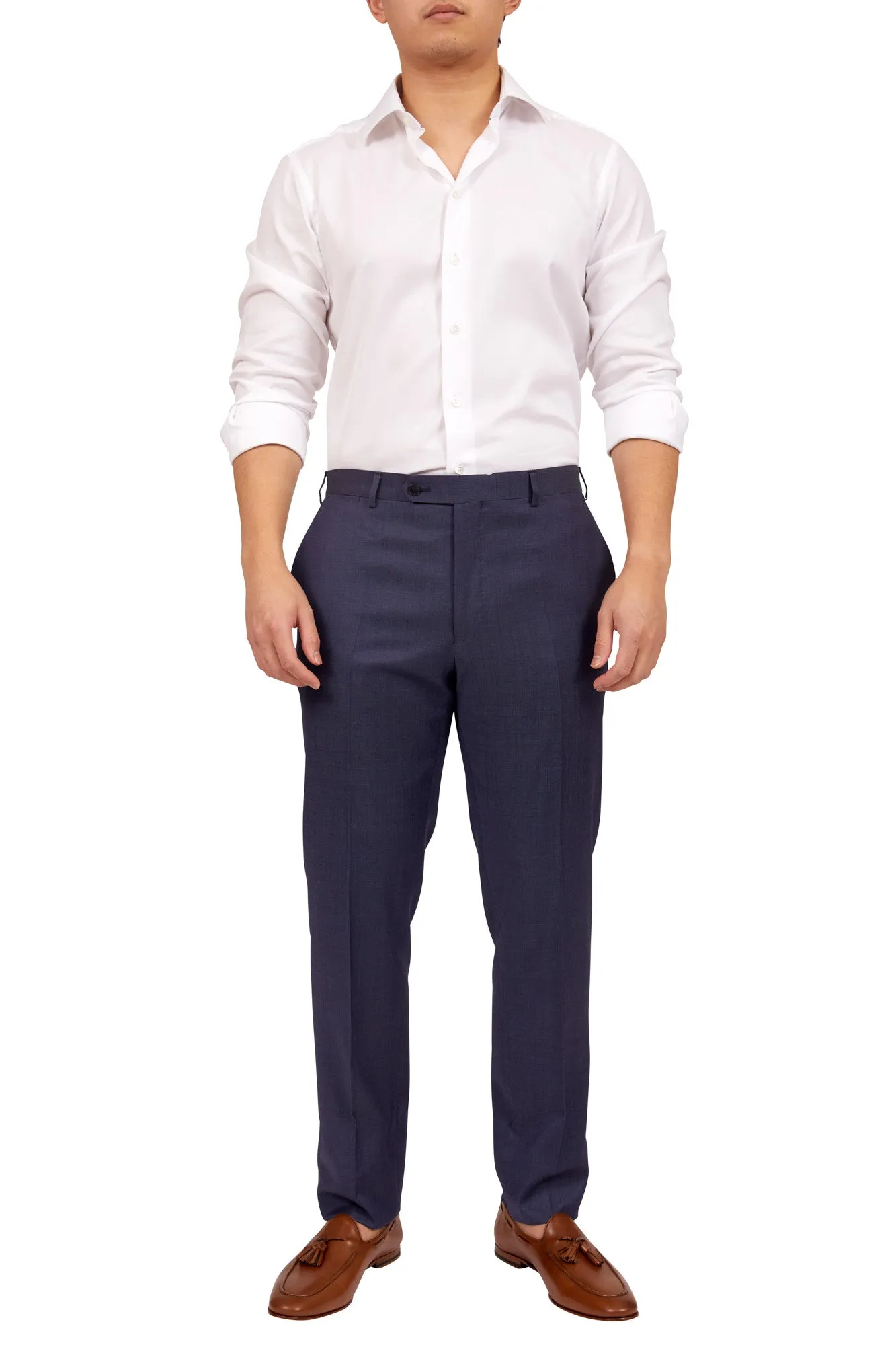 HENRY SARTORIAL Wool Trousers BLUE REG