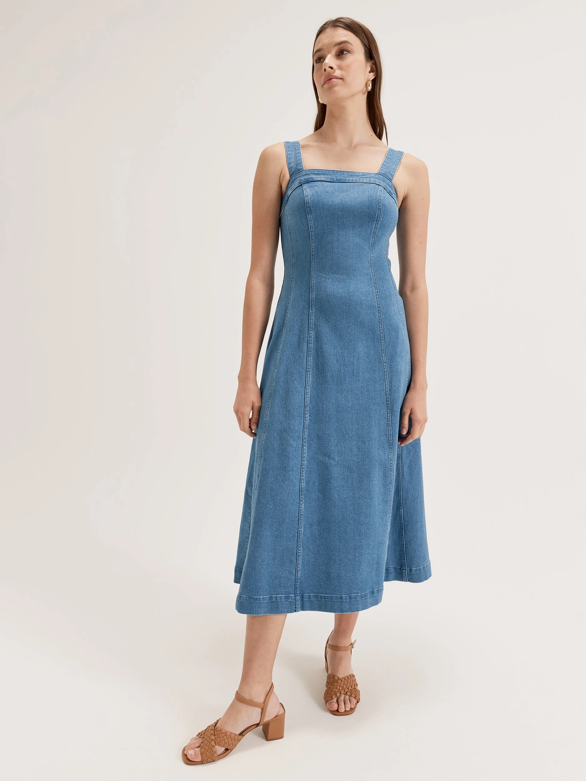 Hewitt Denim Dress Flattering Waist Fit