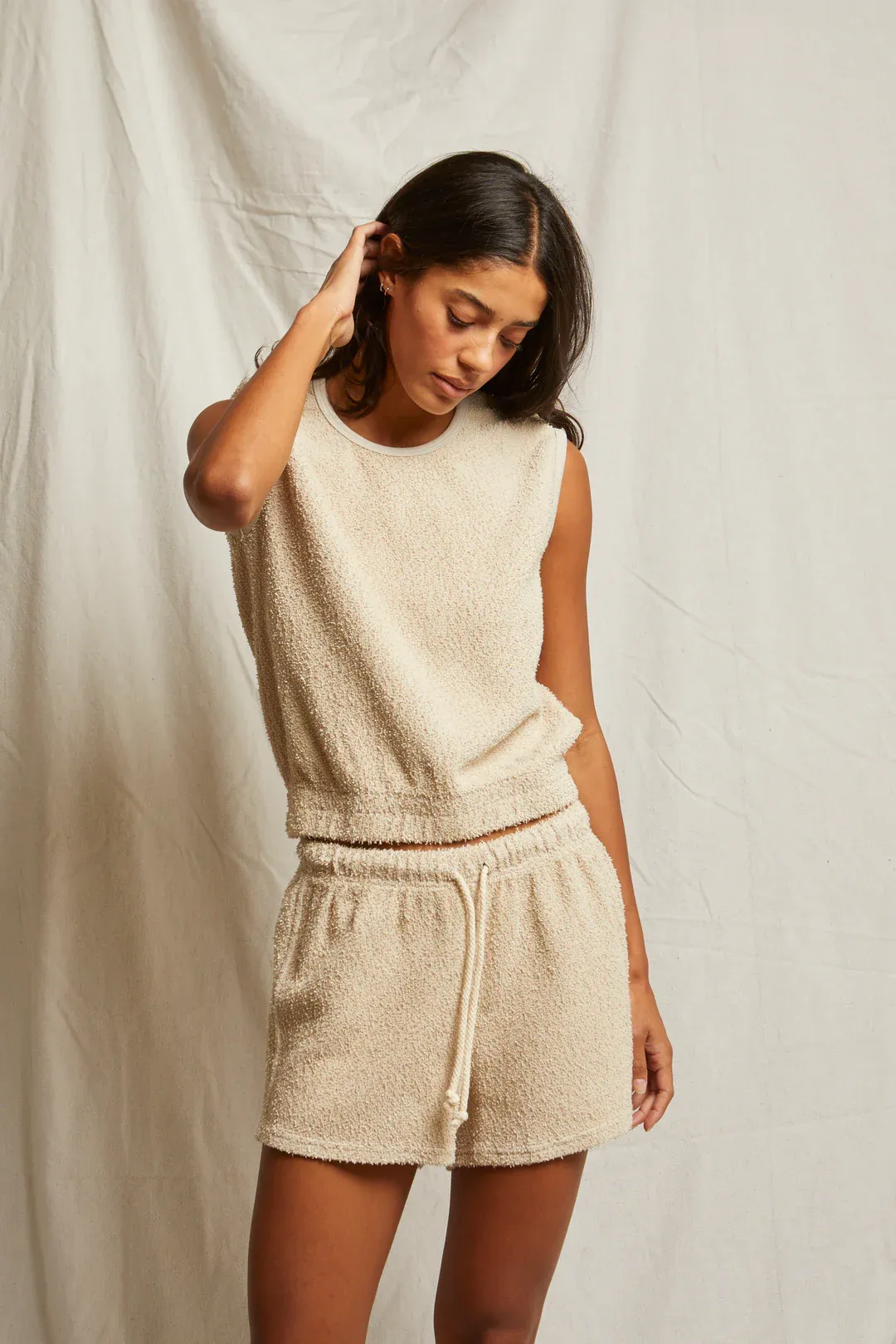 Carli Tank BondedShoulderTaping Button Down Collar