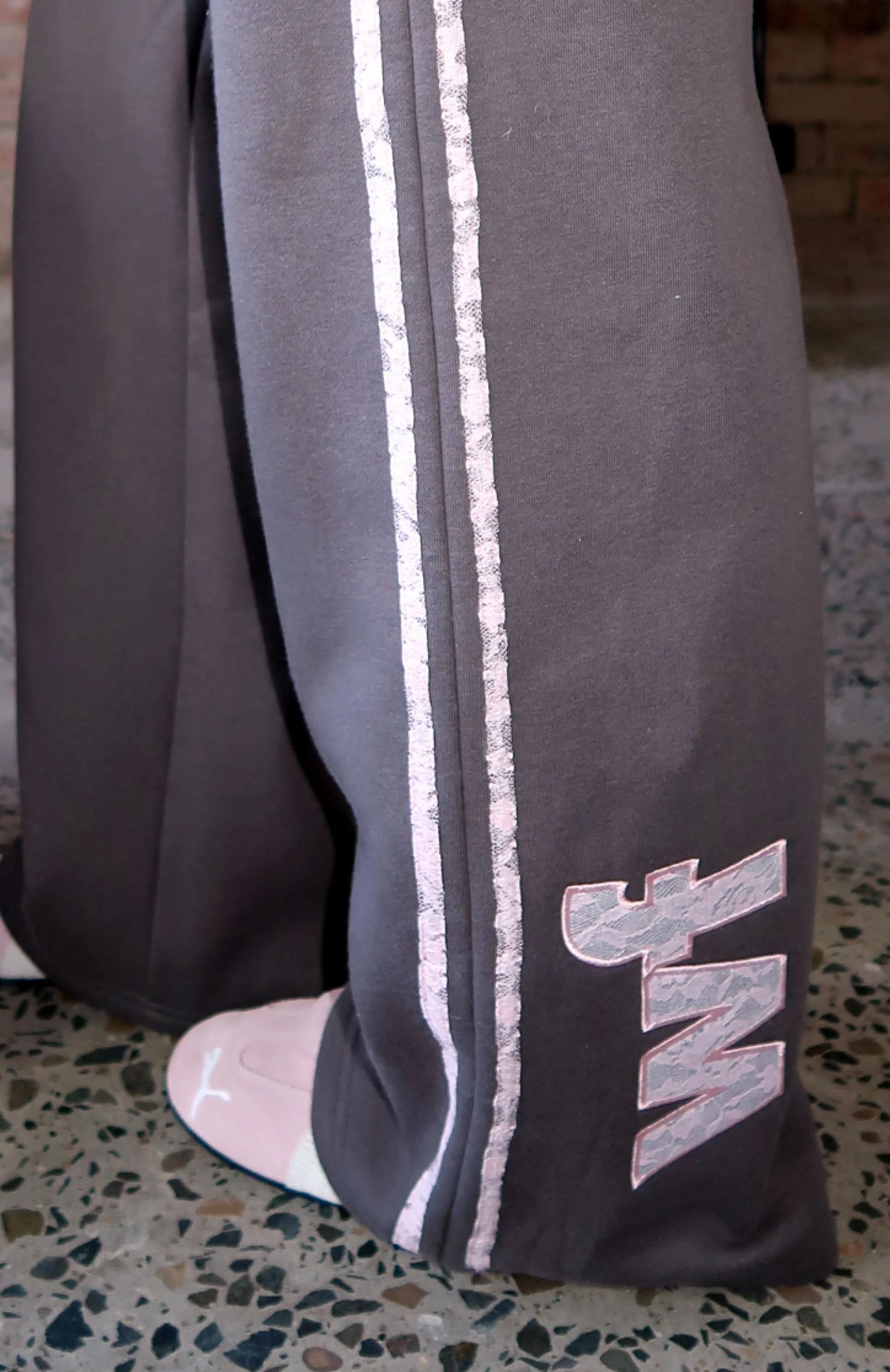 Drop Shoulder Design Gave You Everything Wide Leg Sweatpants Volcanic