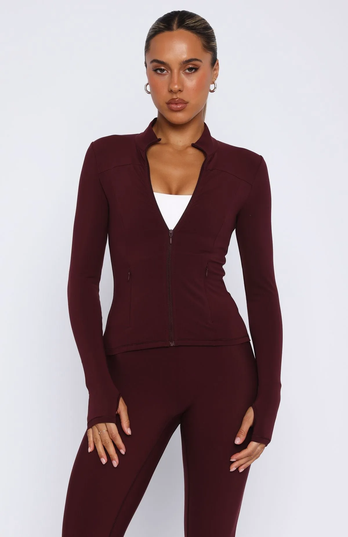 PlacketDetail Race To You Jacket Merlot