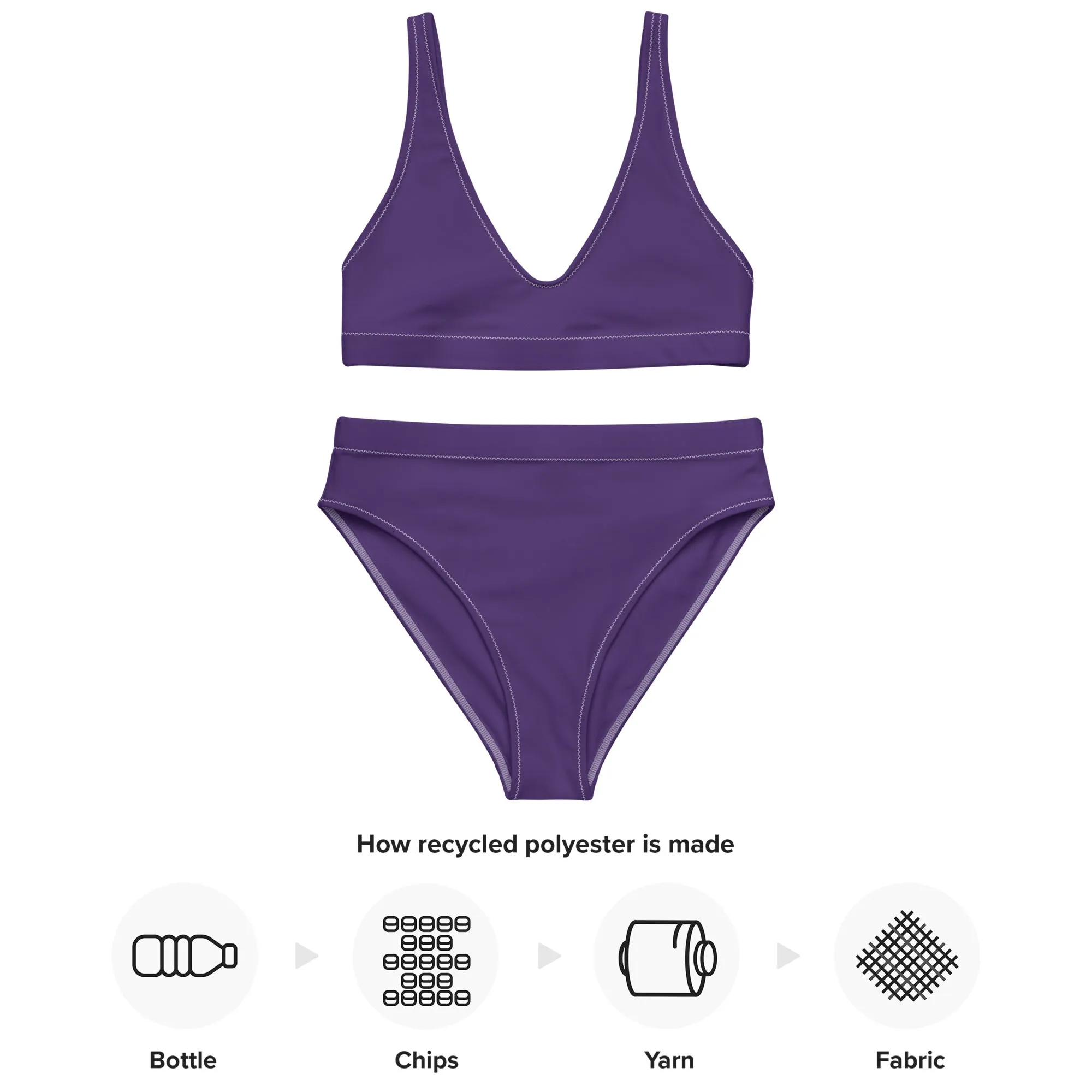 High Waisted Bikini Womens (Glamourange Luxury Bikini High Waisted - 0010 Colours Model)